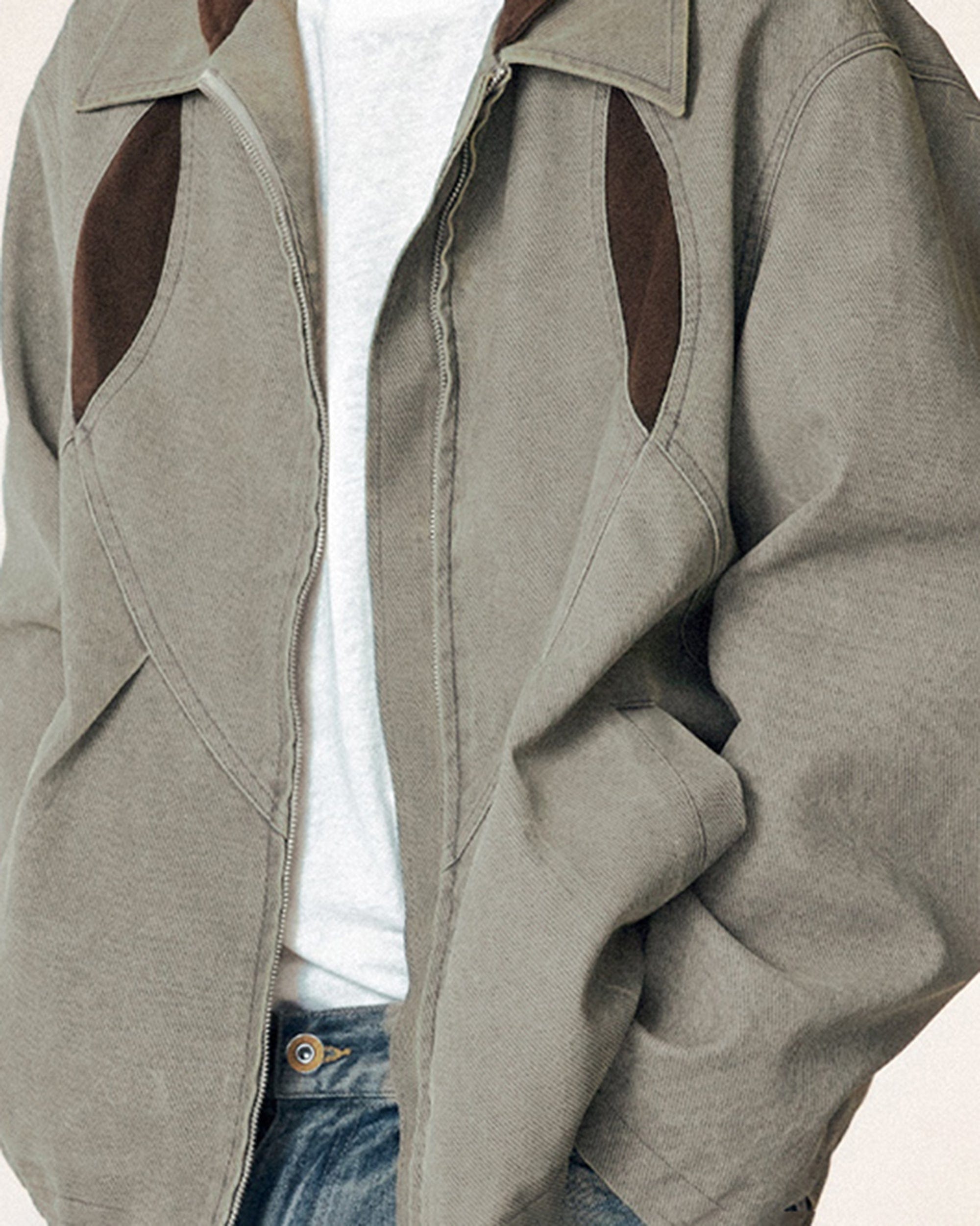 Two-Tone Cut-Out Jacket