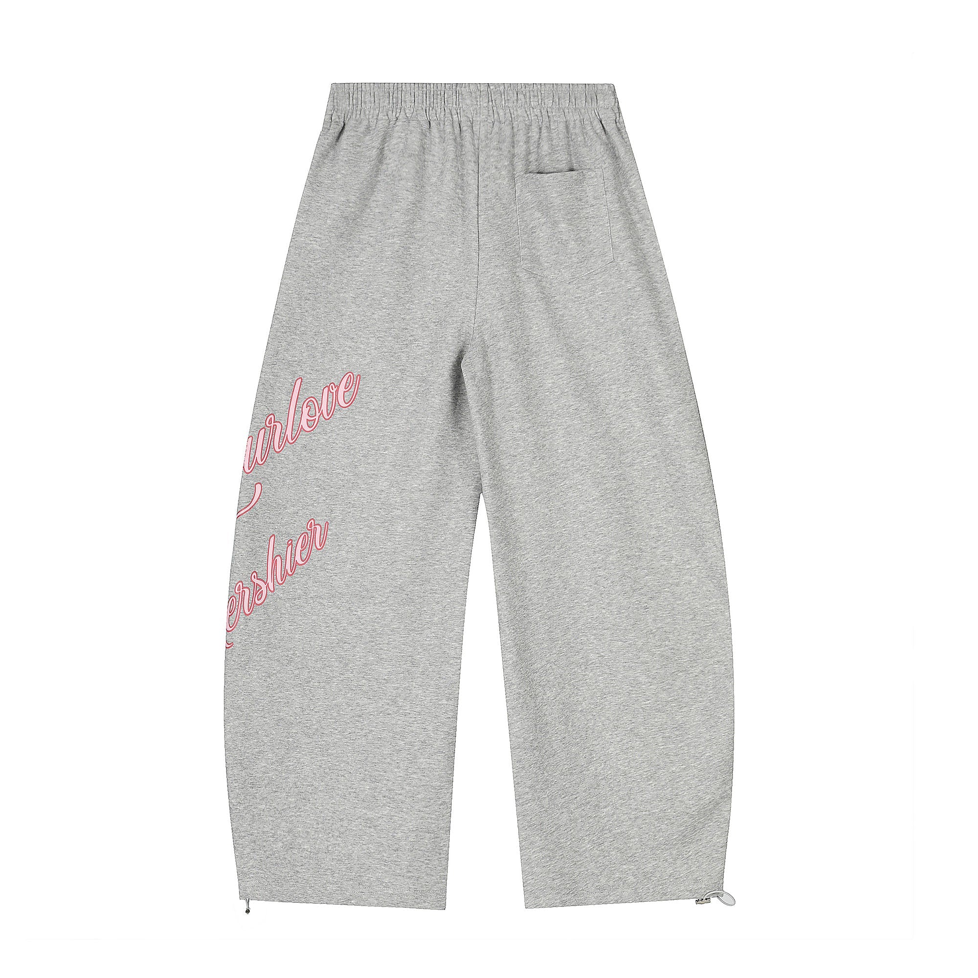 Gray Script Print Sweatpants