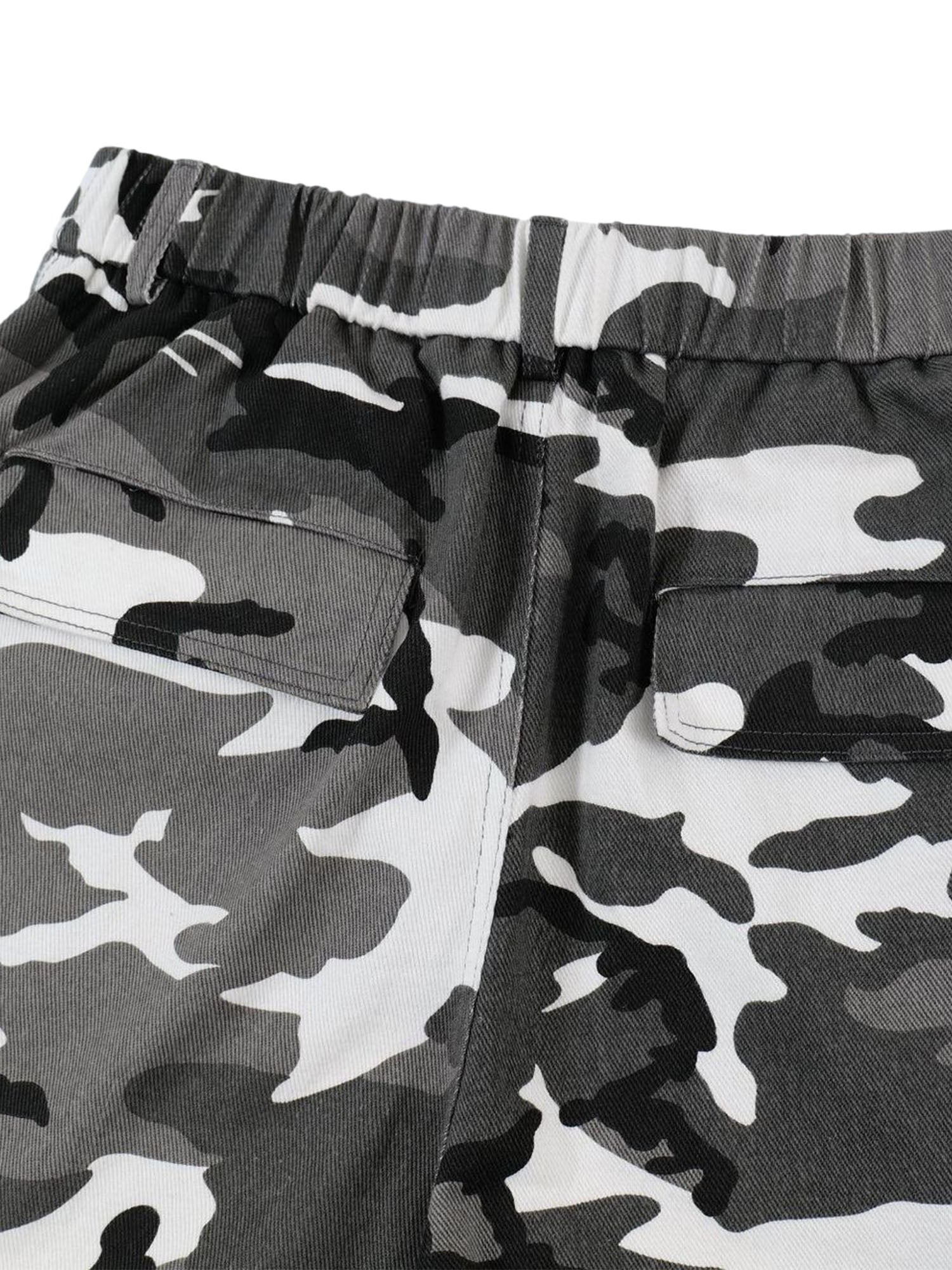 Camo Cargo Denim Shorts - Urban Style