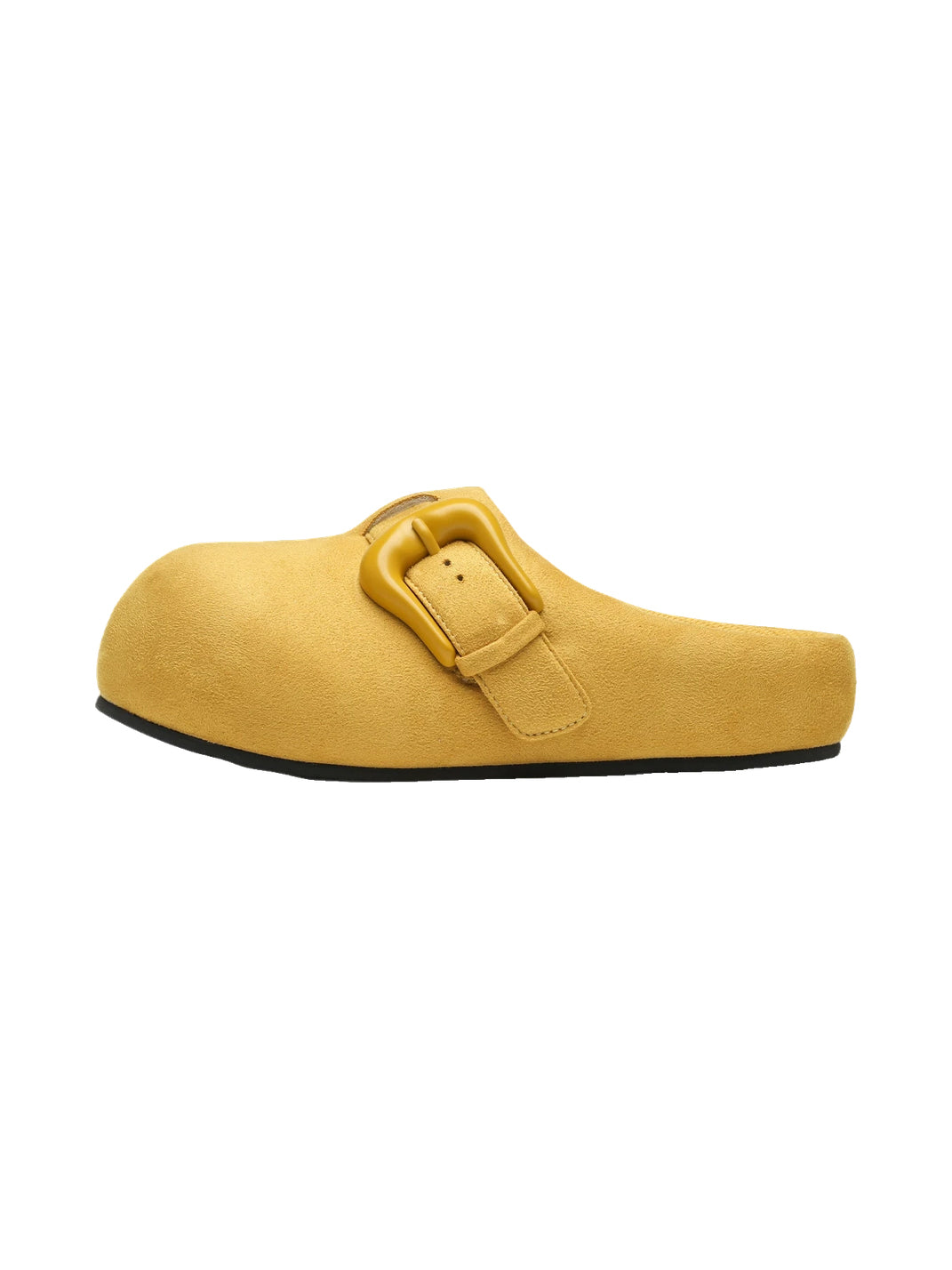 Rounded-Toe Buckle-Accent Slip-On Mules - view 9