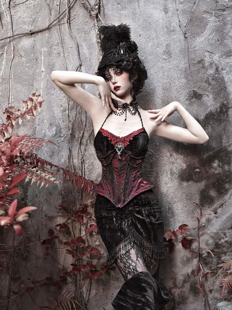 Gothic Spider Queen Corset Set