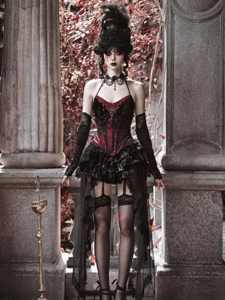 Gothic Spider Queen Corset Set