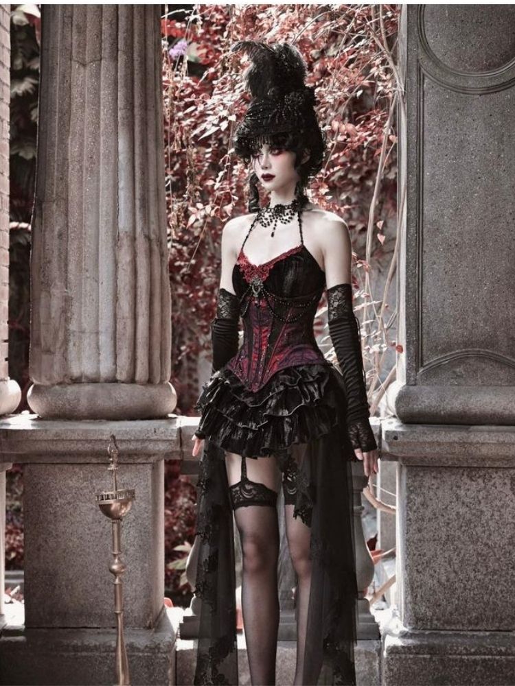 Gothic Spider Queen Corset Set