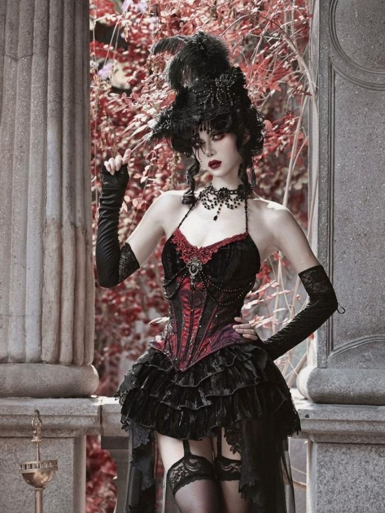 Gothic Spider Queen Corset Set