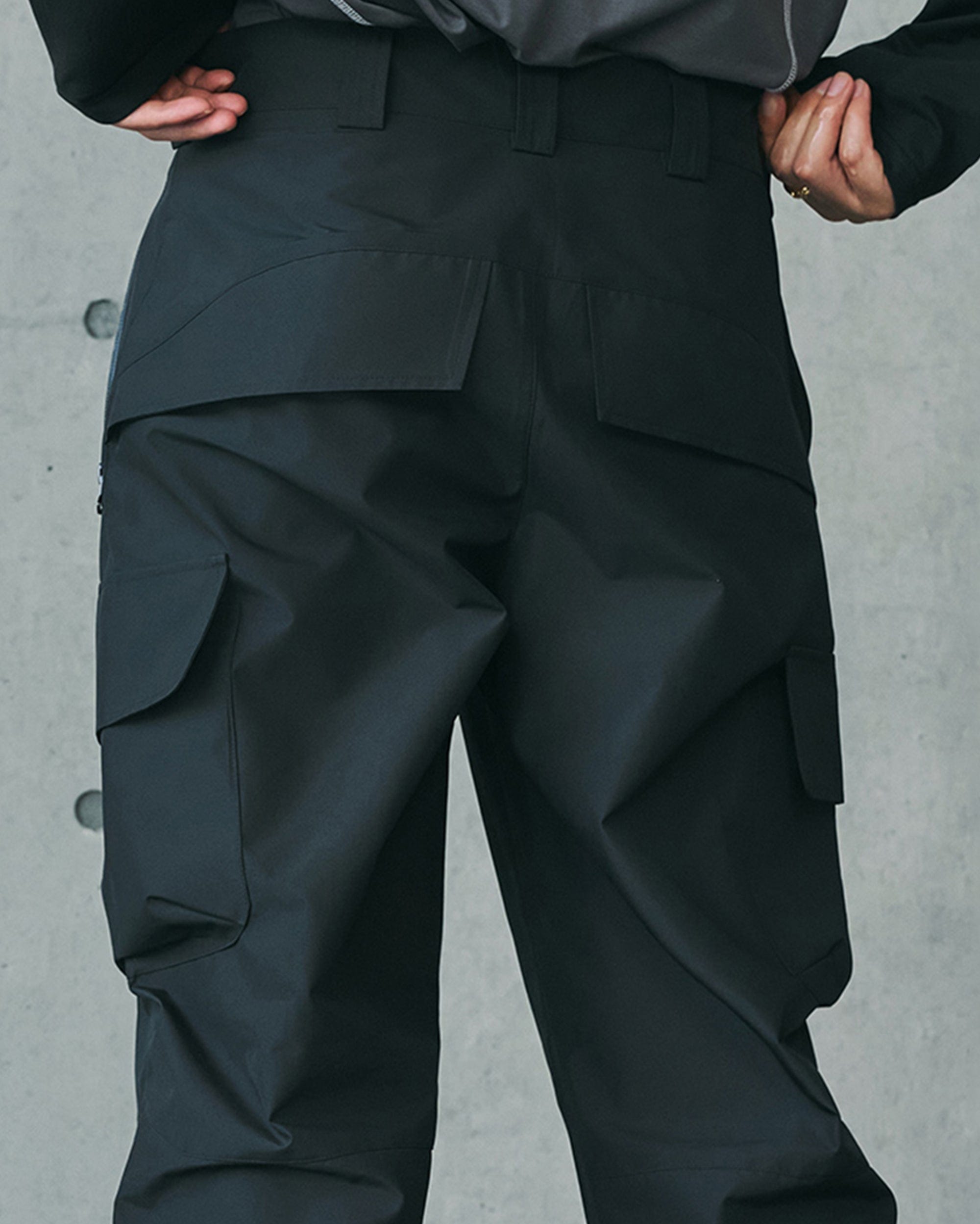 Utility Pleated Spliced Cargo Pants