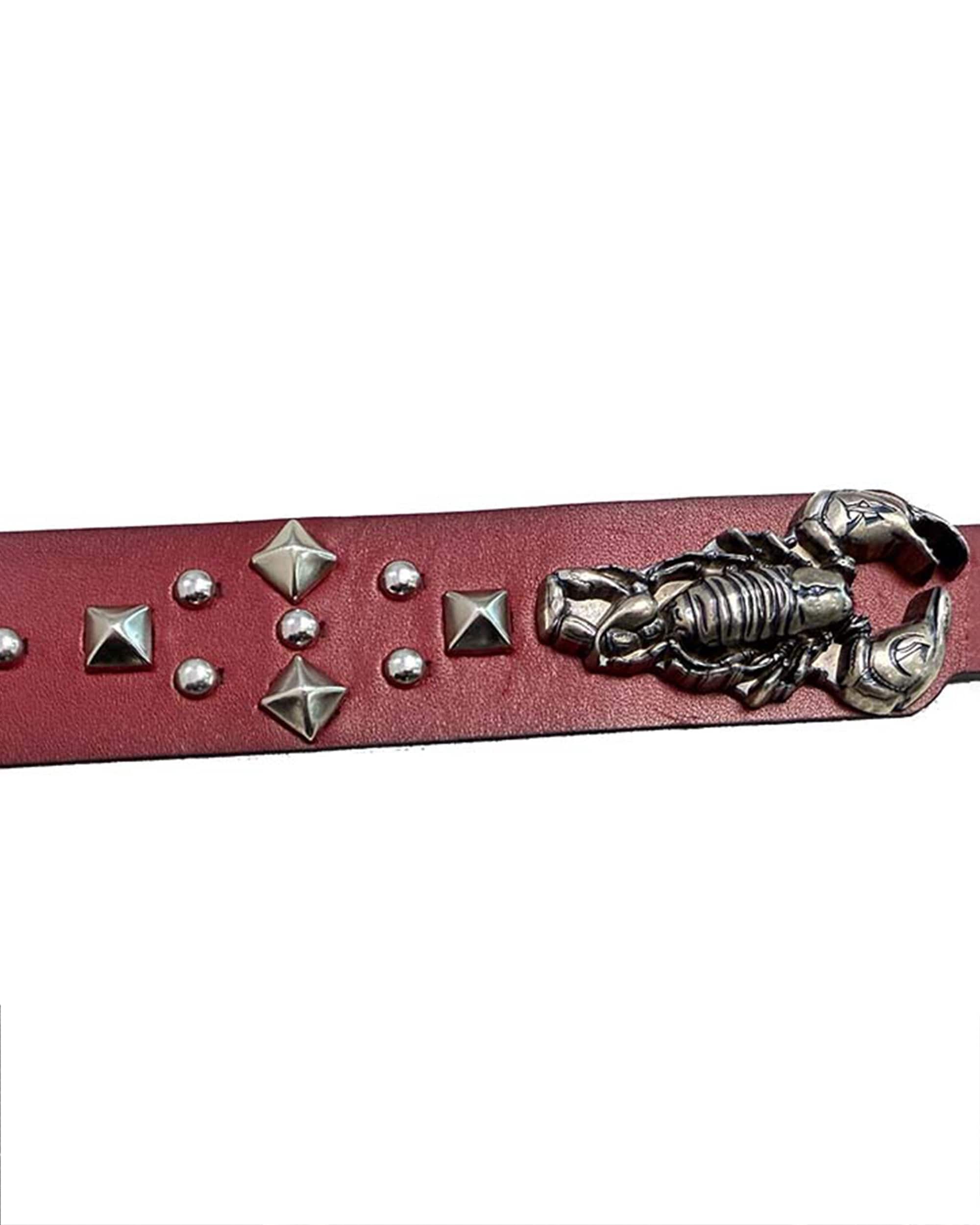 Studded Leather Scorpion Belt