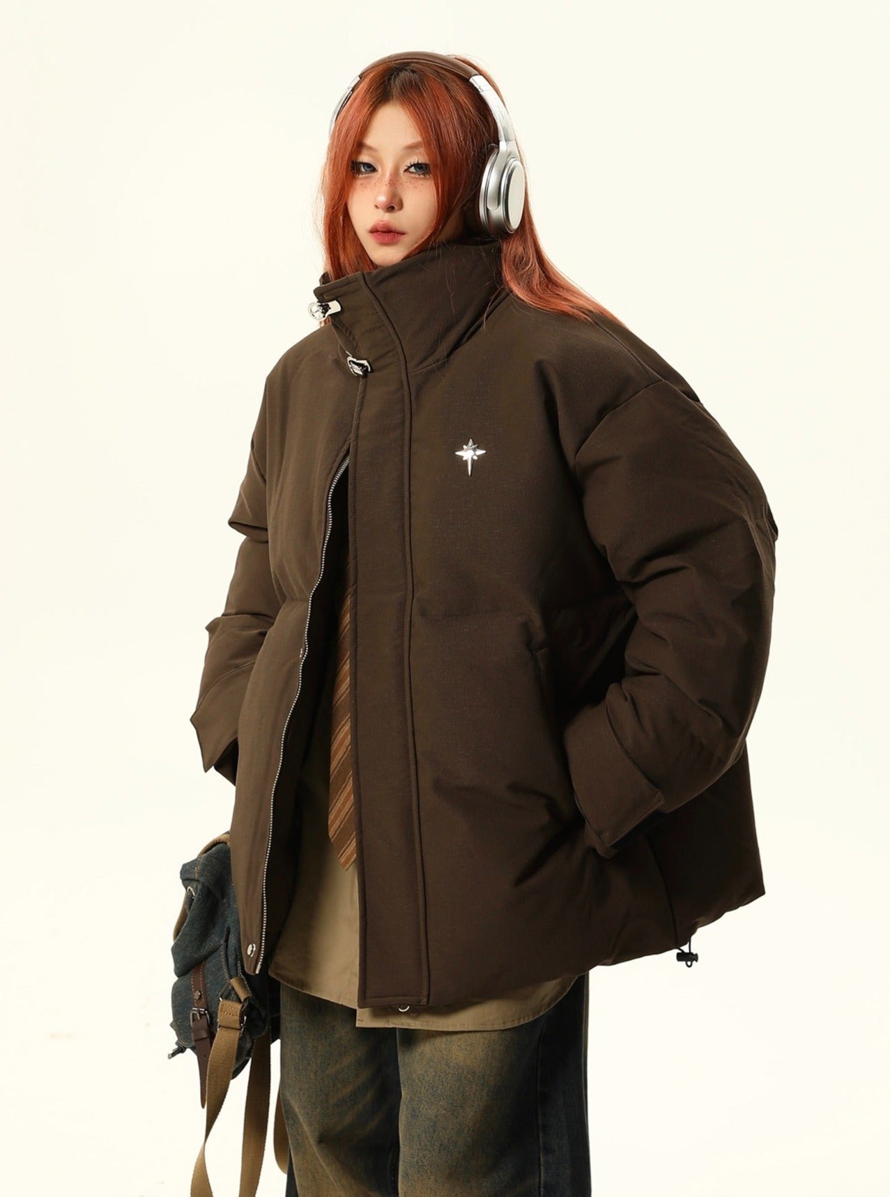 Quilted Stand Collar Padded Jacket