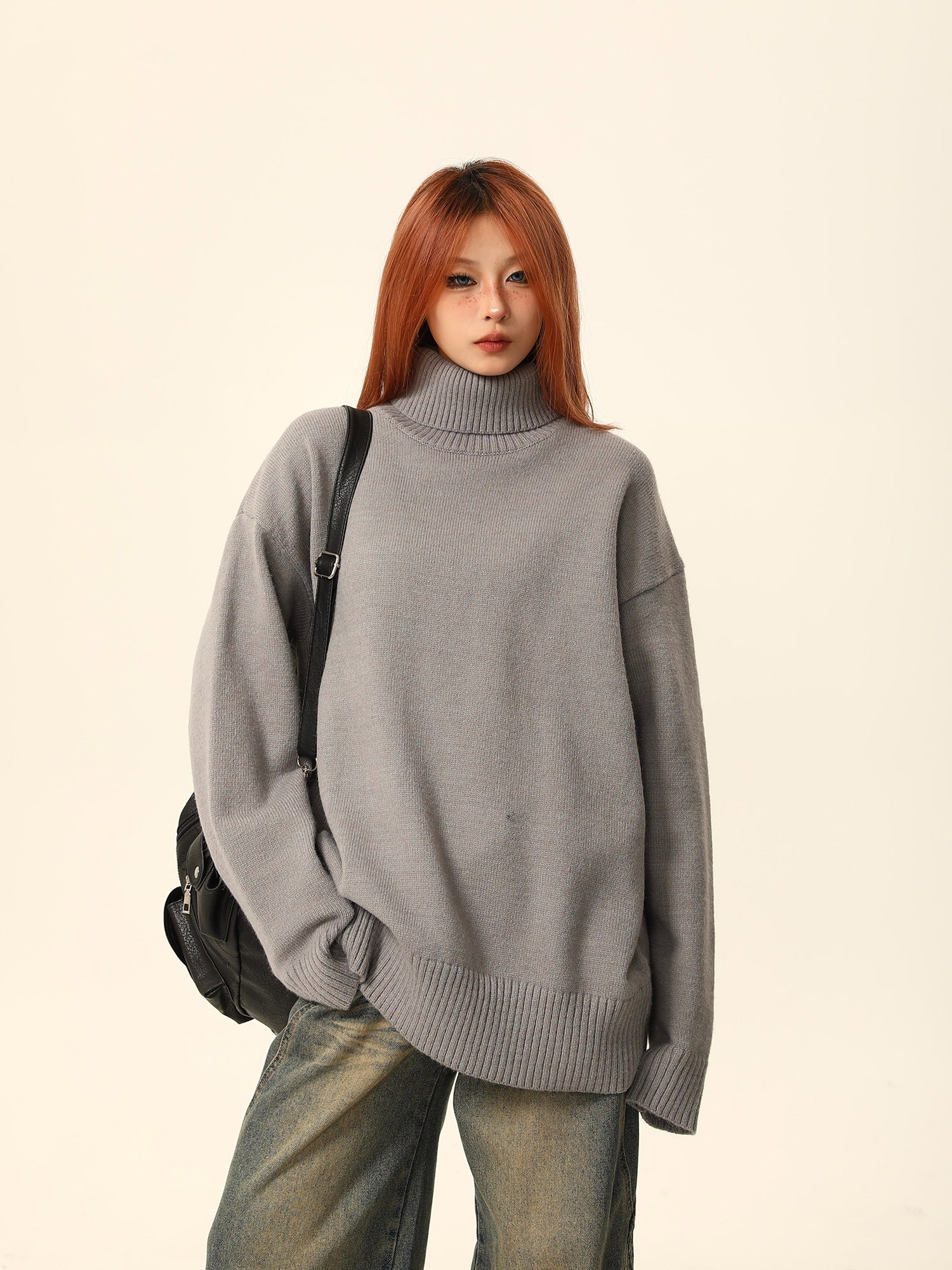 Classic Turtleneck Knit Sweater