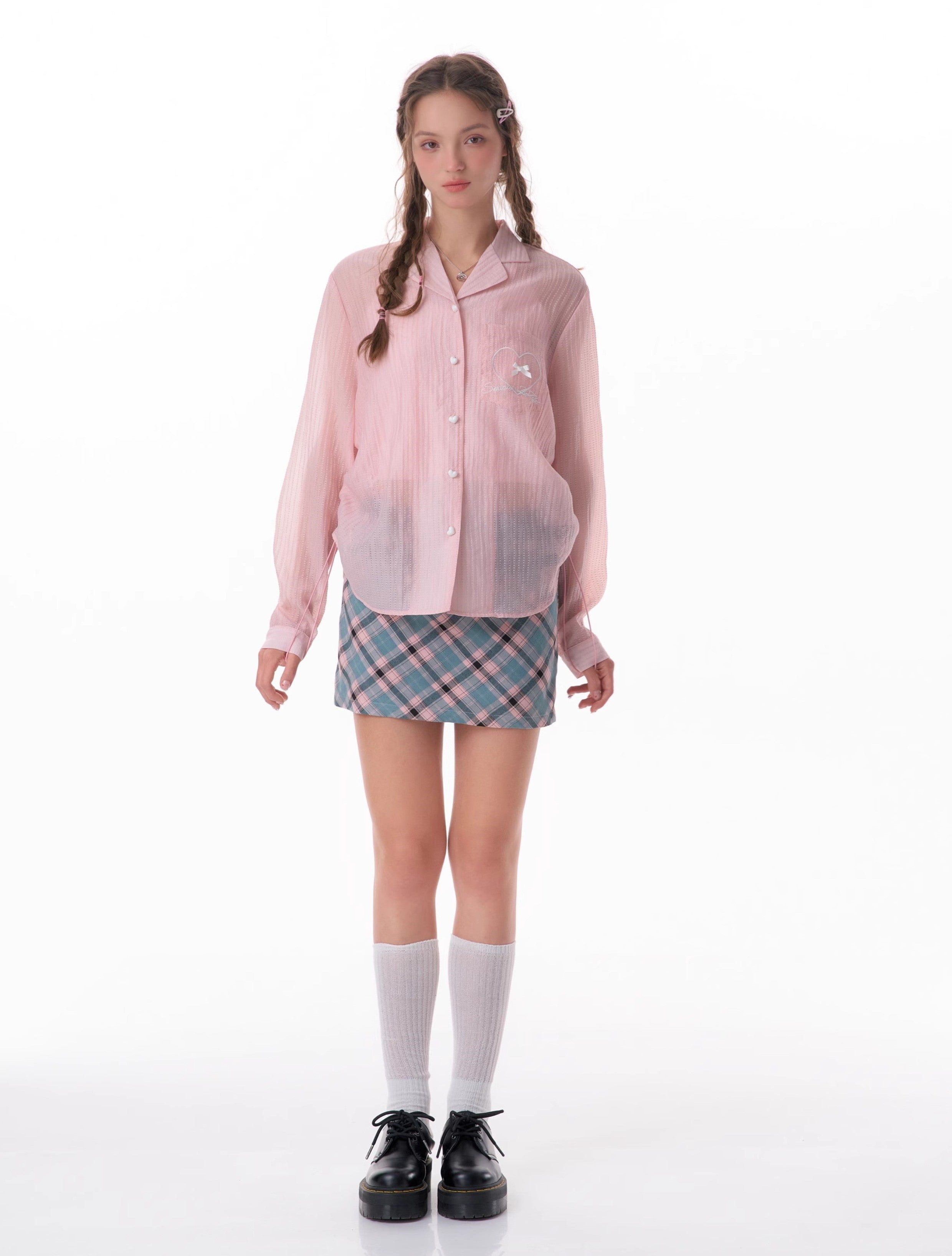 Pastel Plaid Mini Skirt