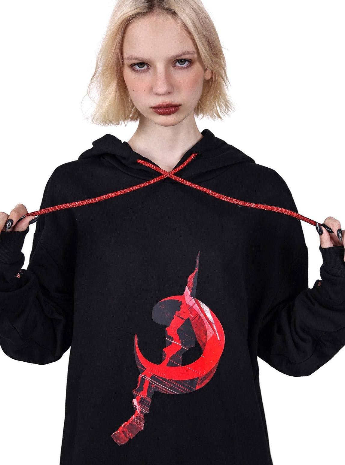 PINKSPINK Occult Symbol Hoodie - Red and Black