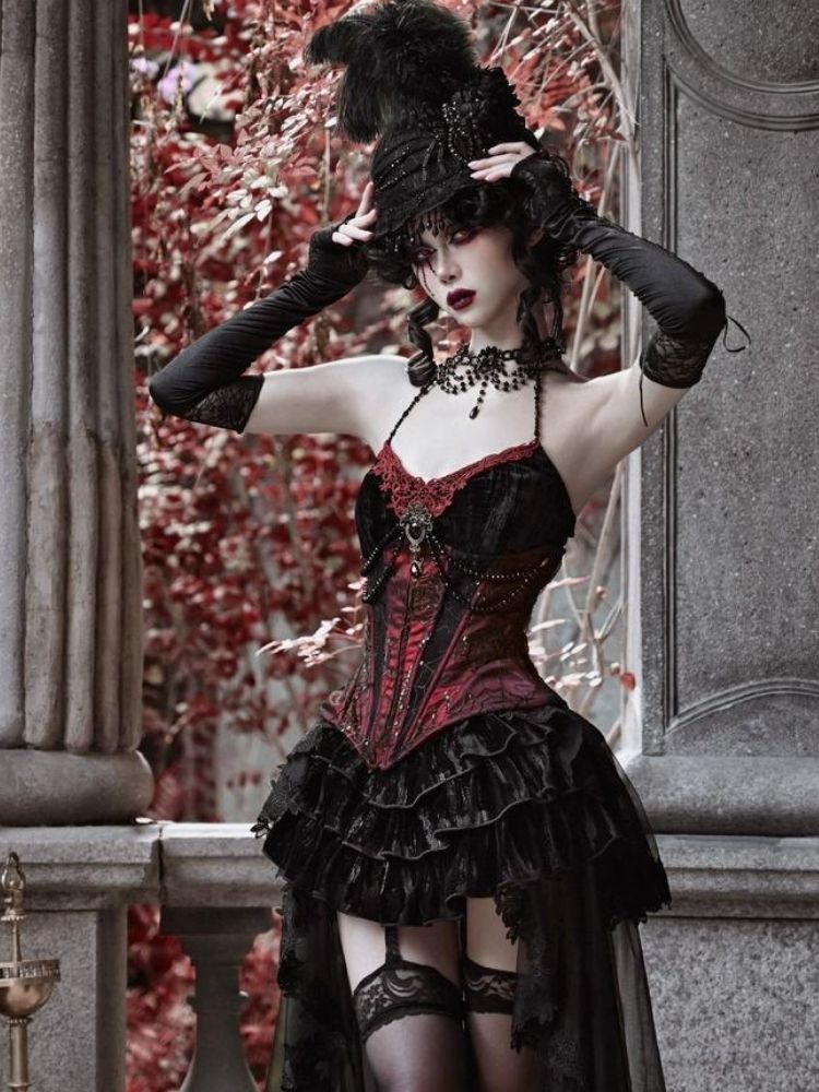 Gothic Spider Queen Corset Set