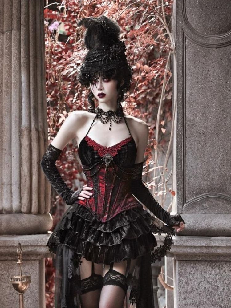 Gothic Spider Queen Corset Set