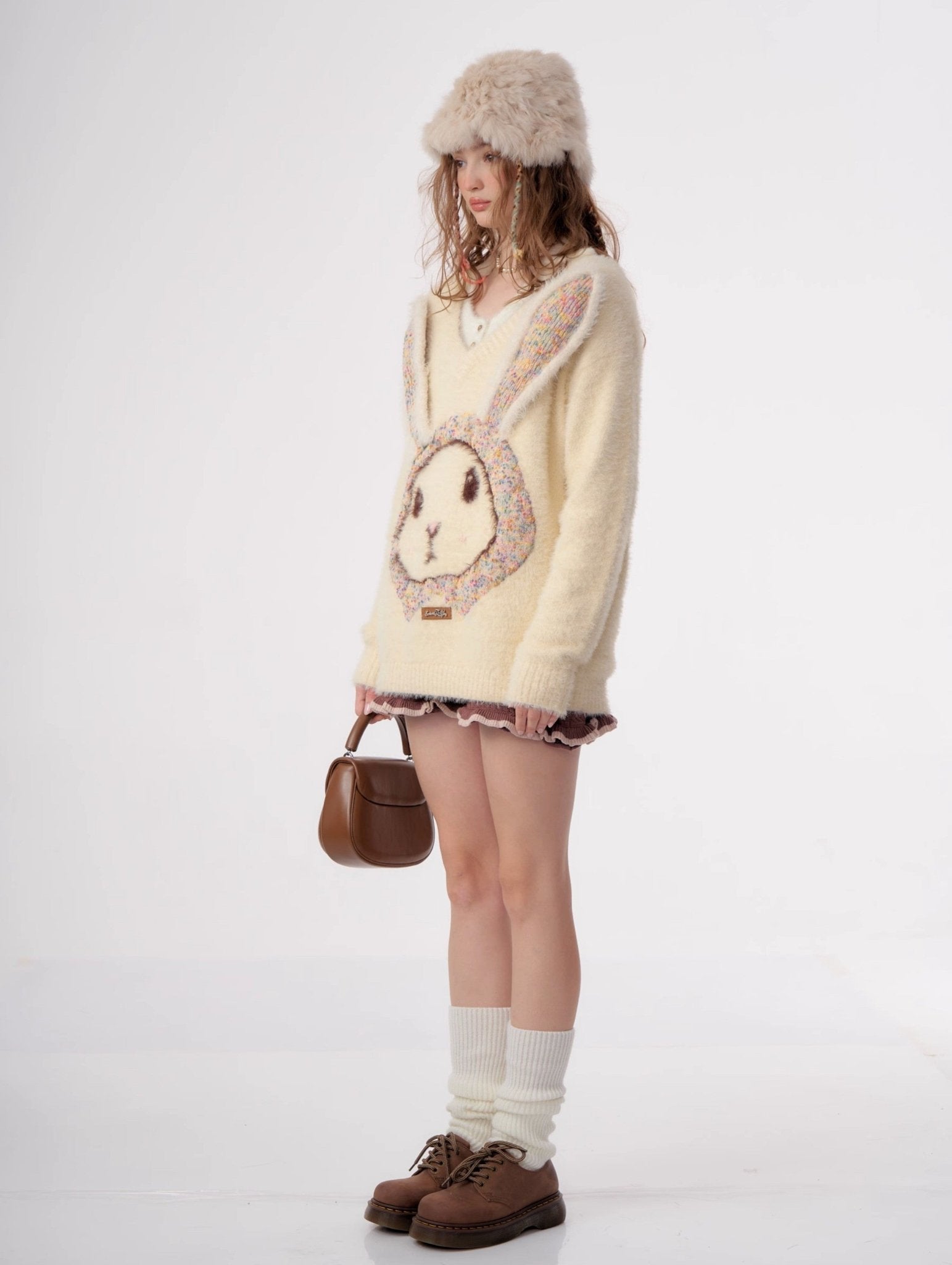 Fluffy Rabbit Cream Sweater