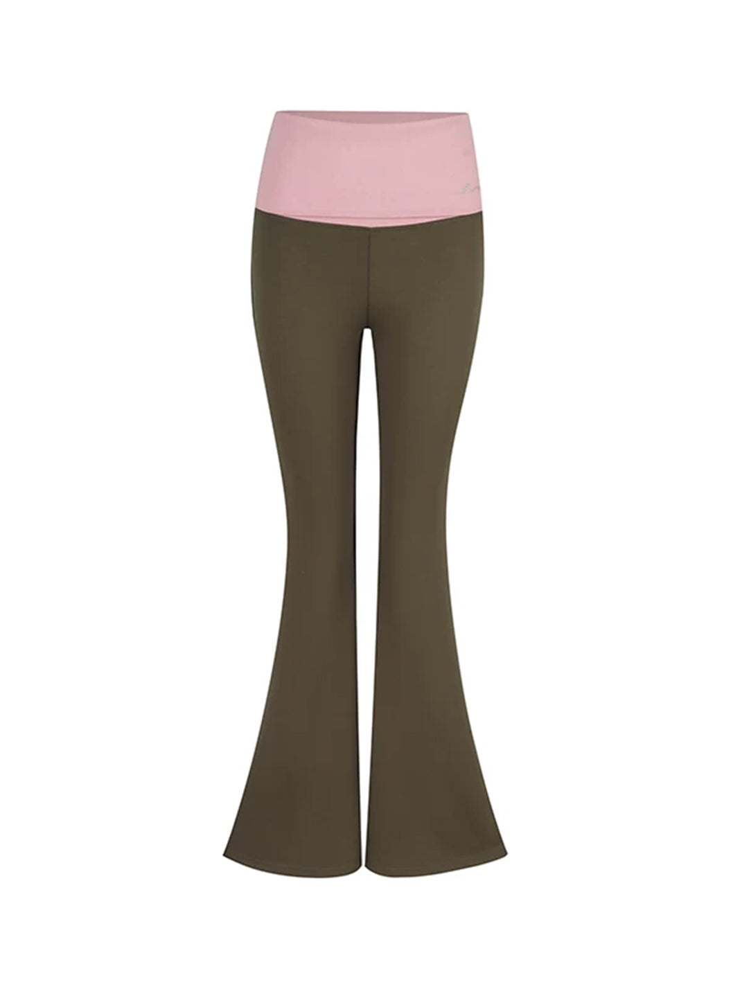 Colorblock Rhinestone Flared Pants