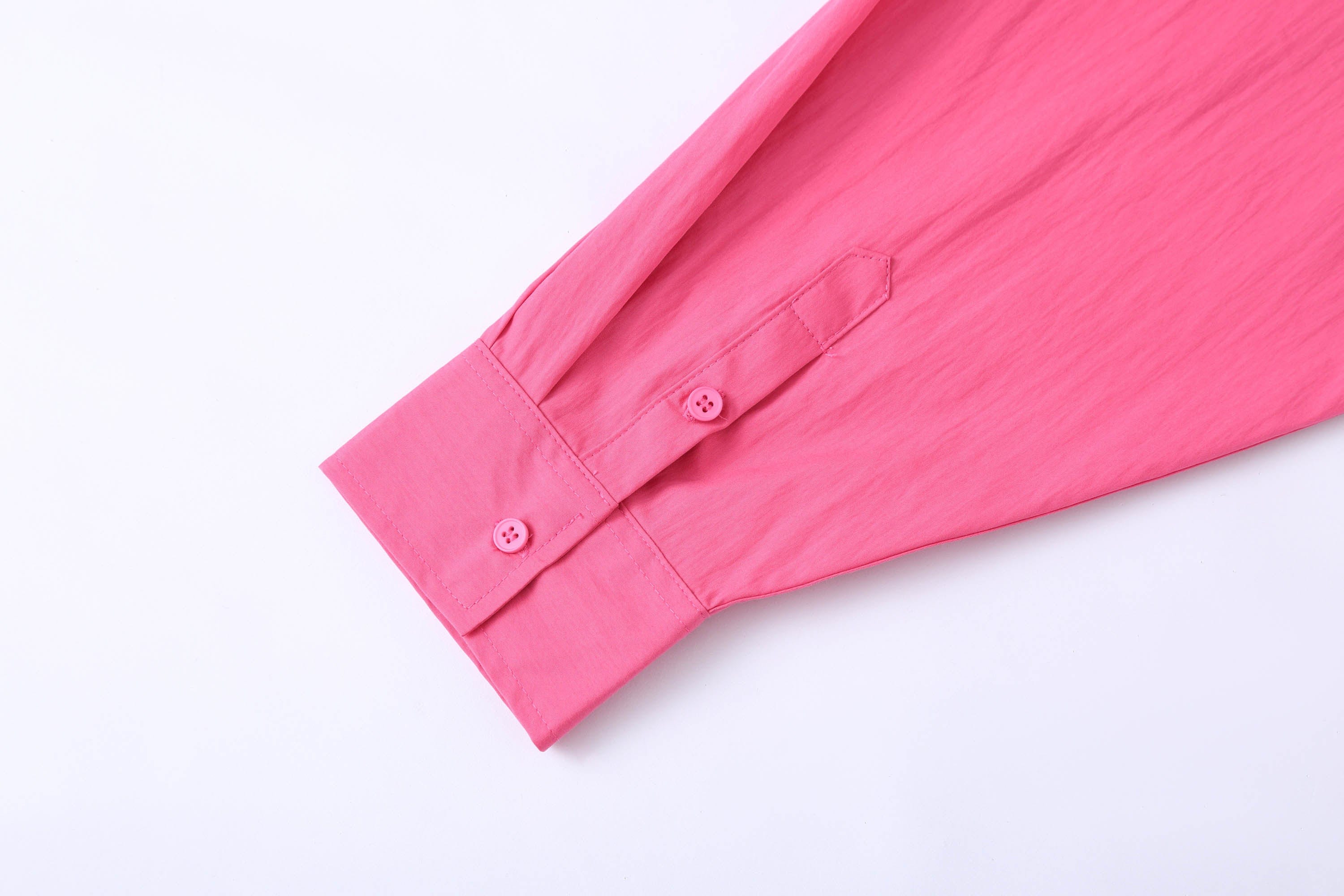 Oversized Crinkled Button-Up Shirt