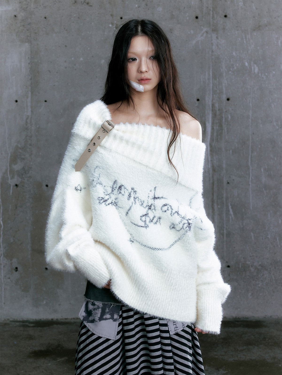 Plush Graphic Knit Sweater