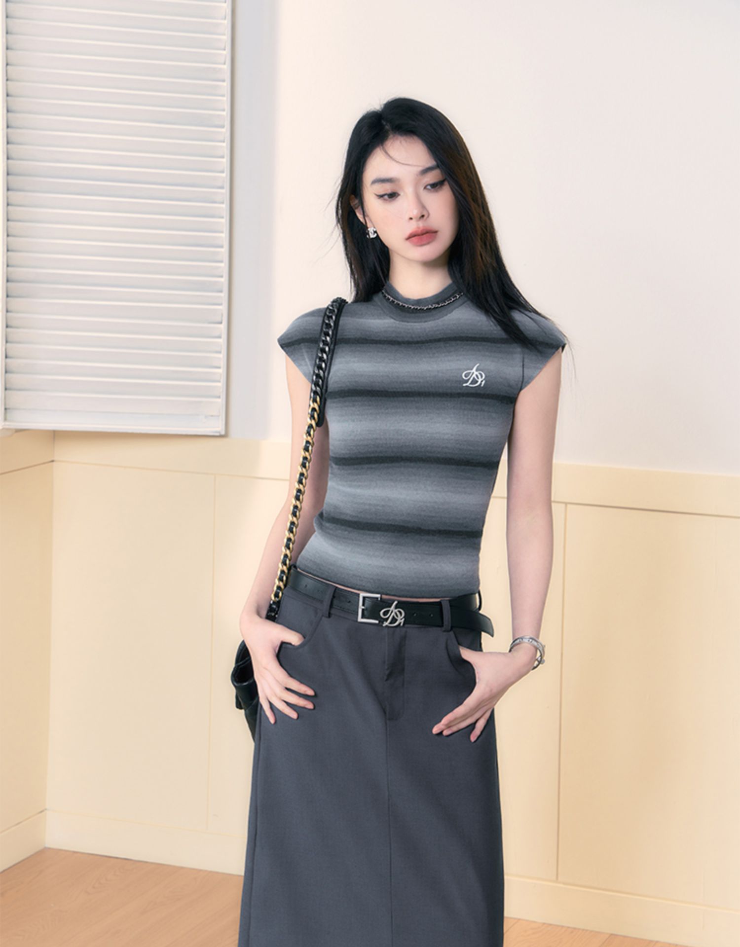 Sleeveless Mock Neck Top