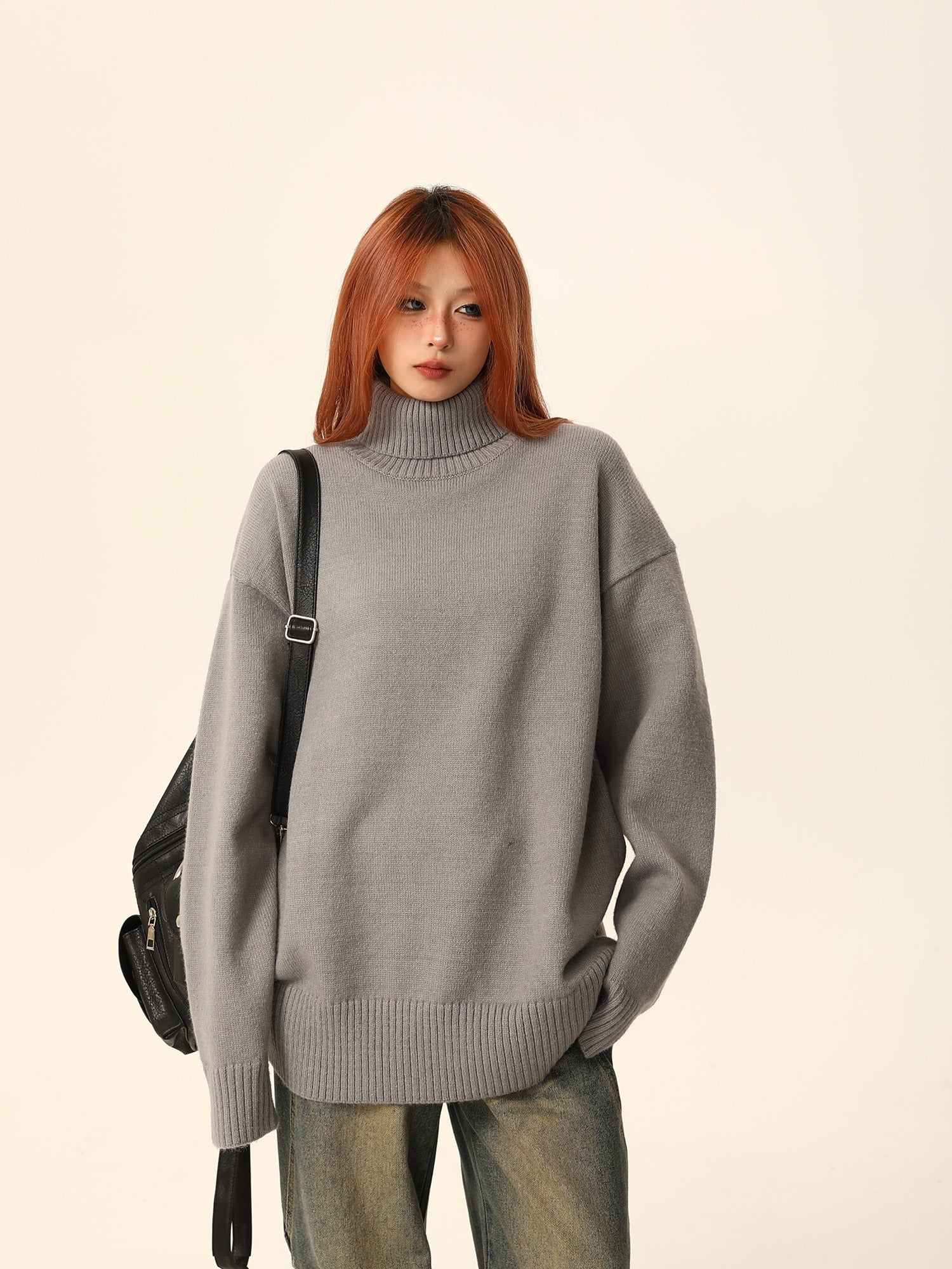 Classic Turtleneck Knit Sweater