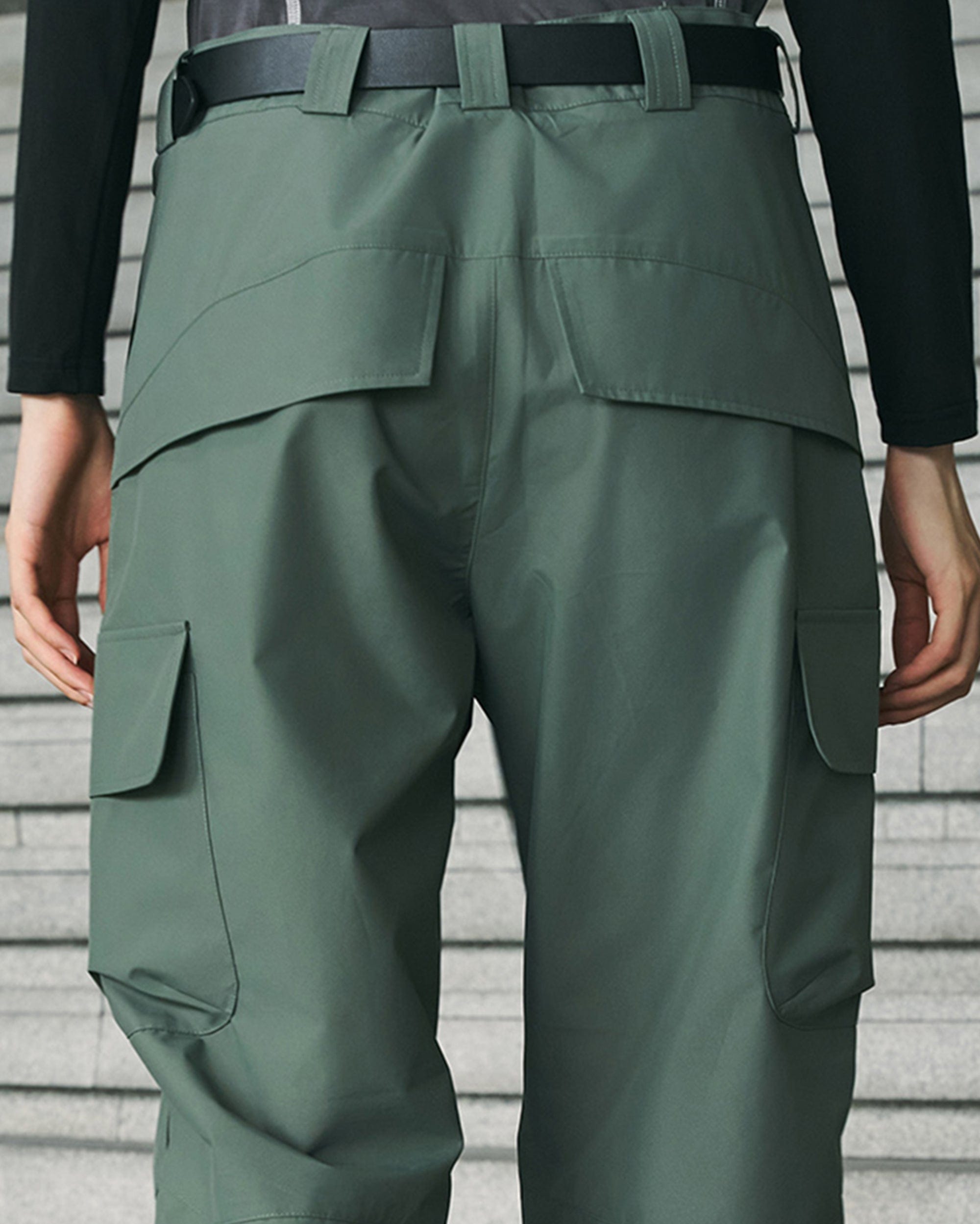 Utility Pleated Spliced Cargo Pants