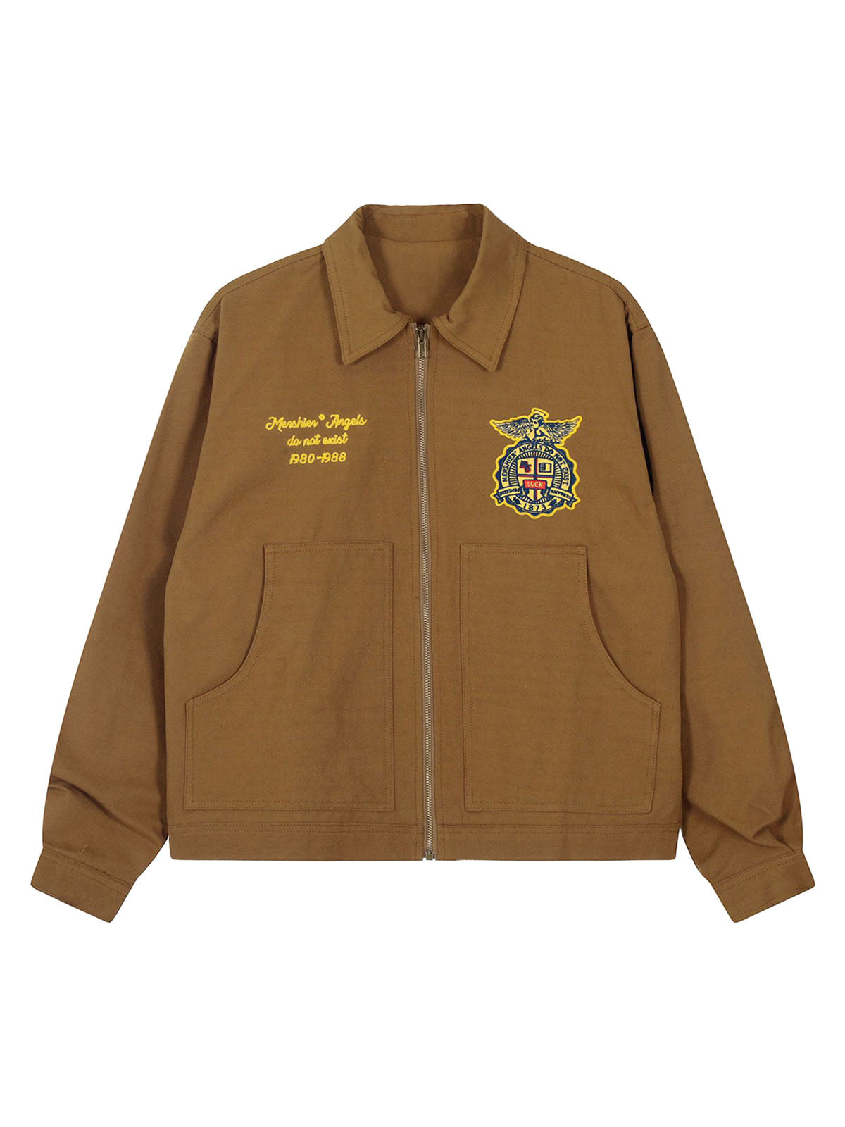 Vintage-Style Embroidered Patch Work Jacket