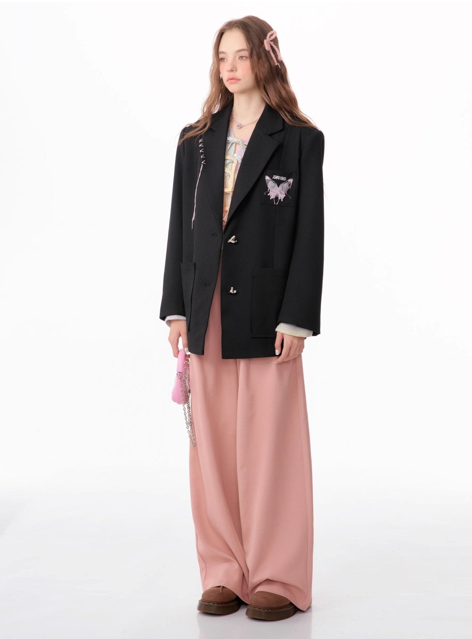 Butterfly Embroidered Blazer