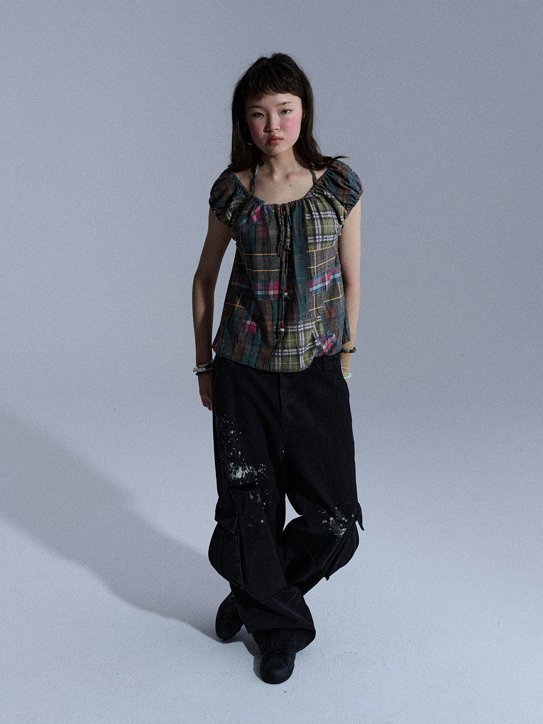Distressed Washed Ripped Pants