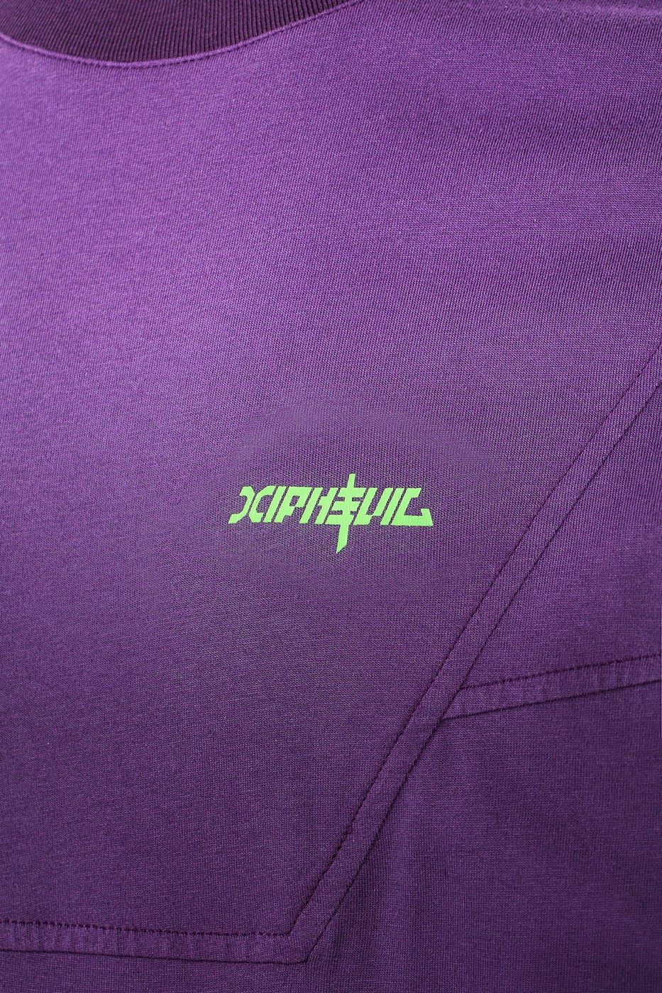 Purple Utility Cargo Pocket Tee