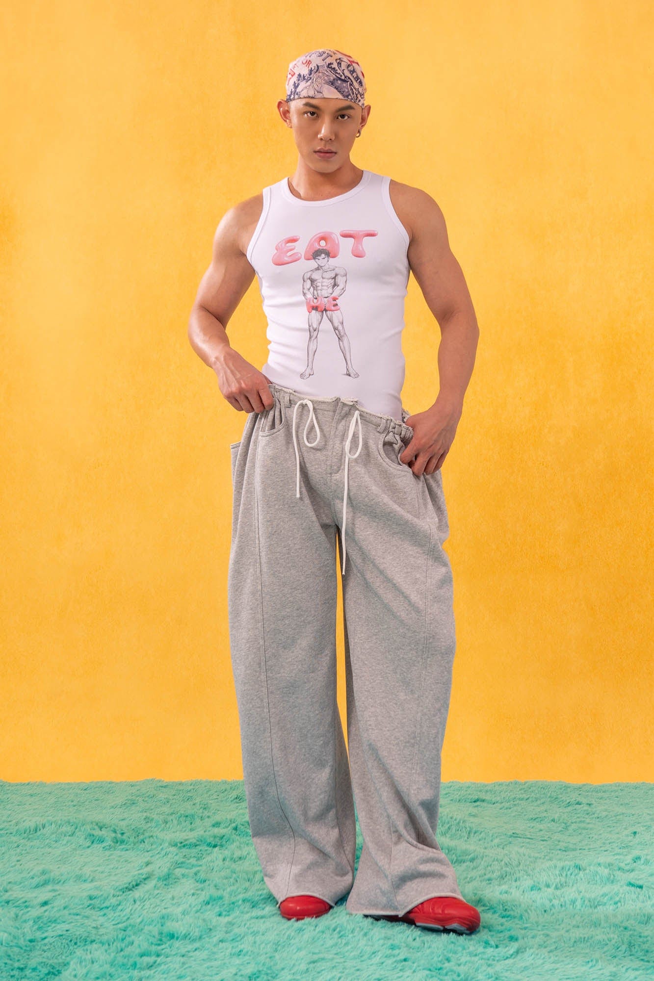 Eat Me Graphic Ribbed Tank