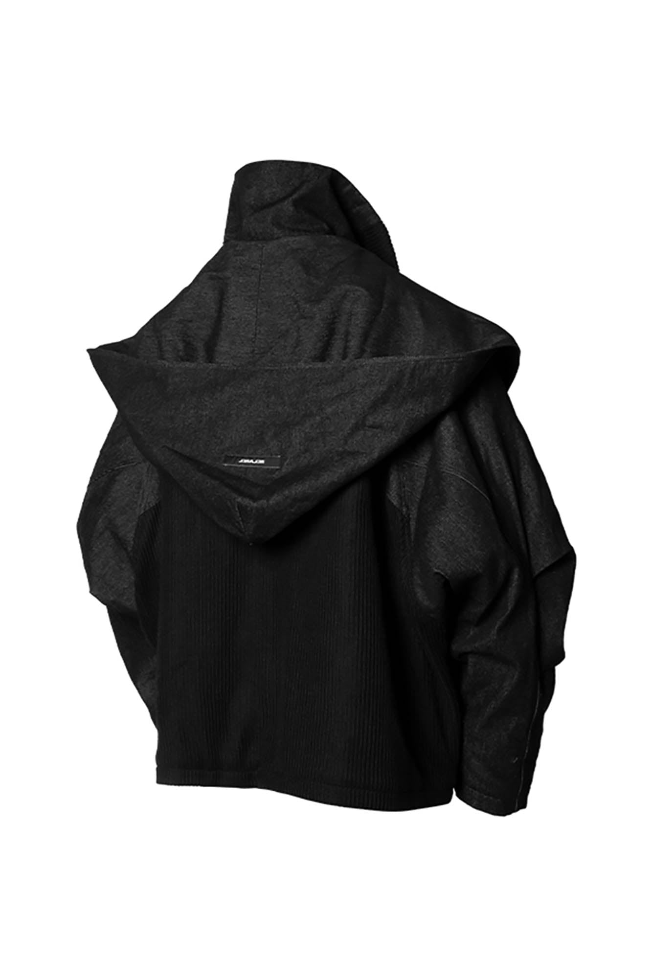 Dark Oversized Knit Hoodie Jacket