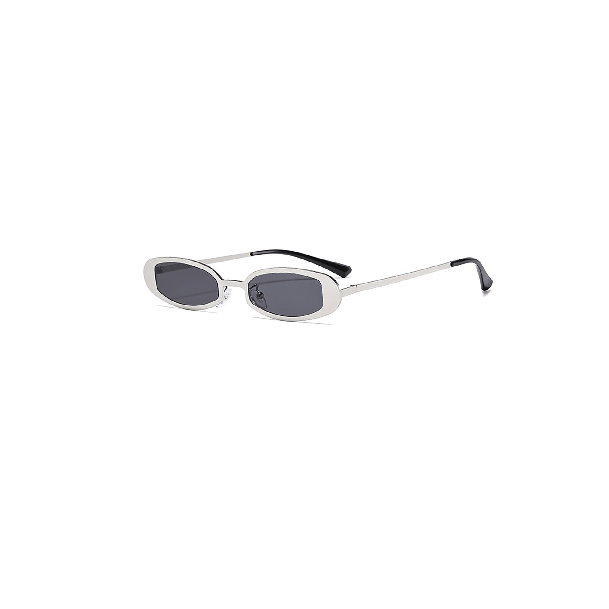 Polished-Brow Narrow Oval Sunglasses - view 1