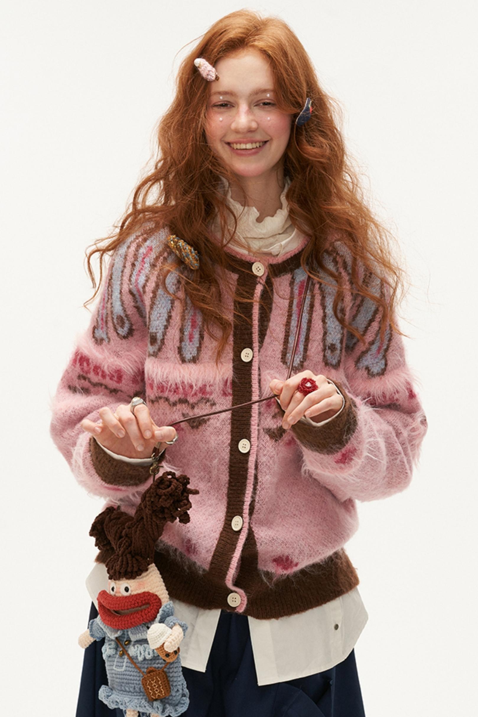 Mohair Fairisle Cardigan