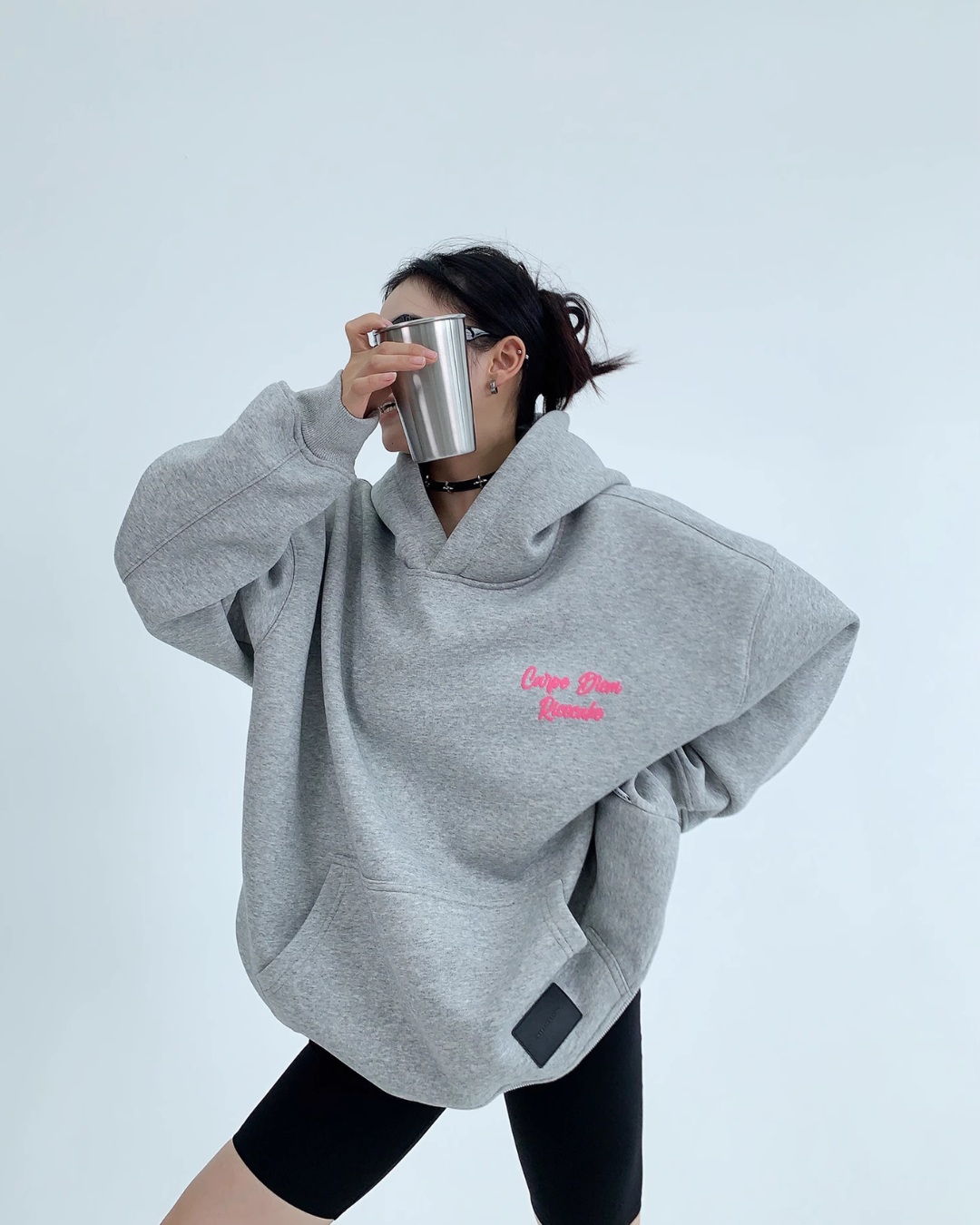 Pink Carpe Diem Script Hoodie
