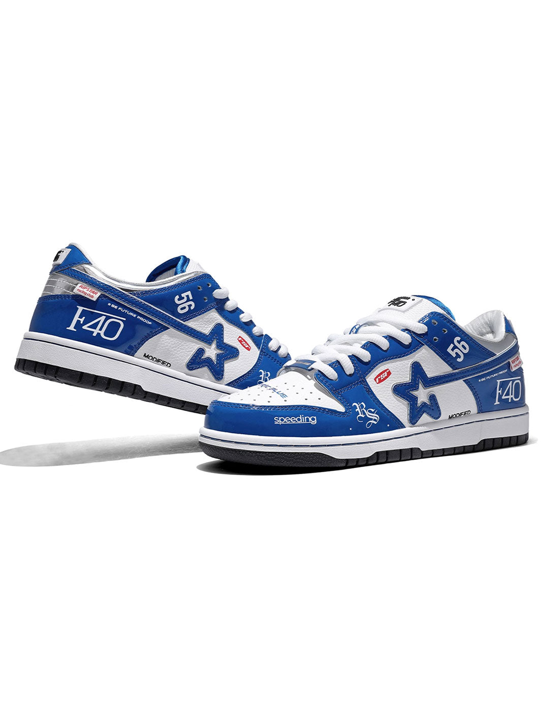 Electric Blue Retro Sneakers