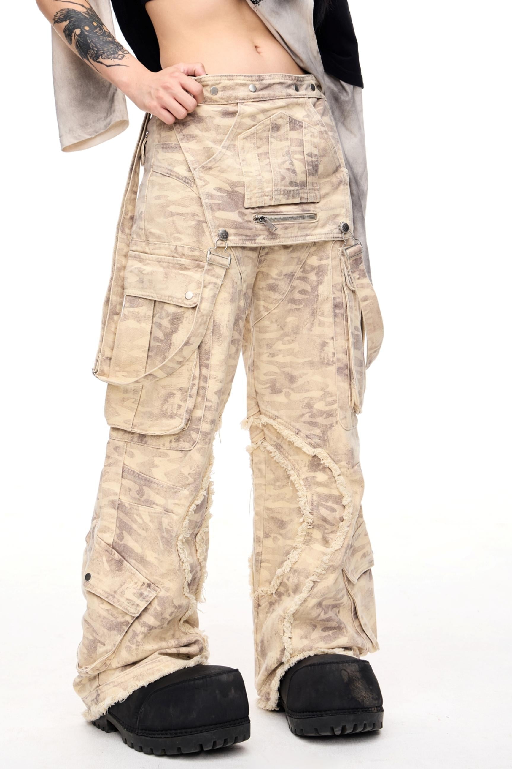Men's Retro Straight-Leg Cargo Pants