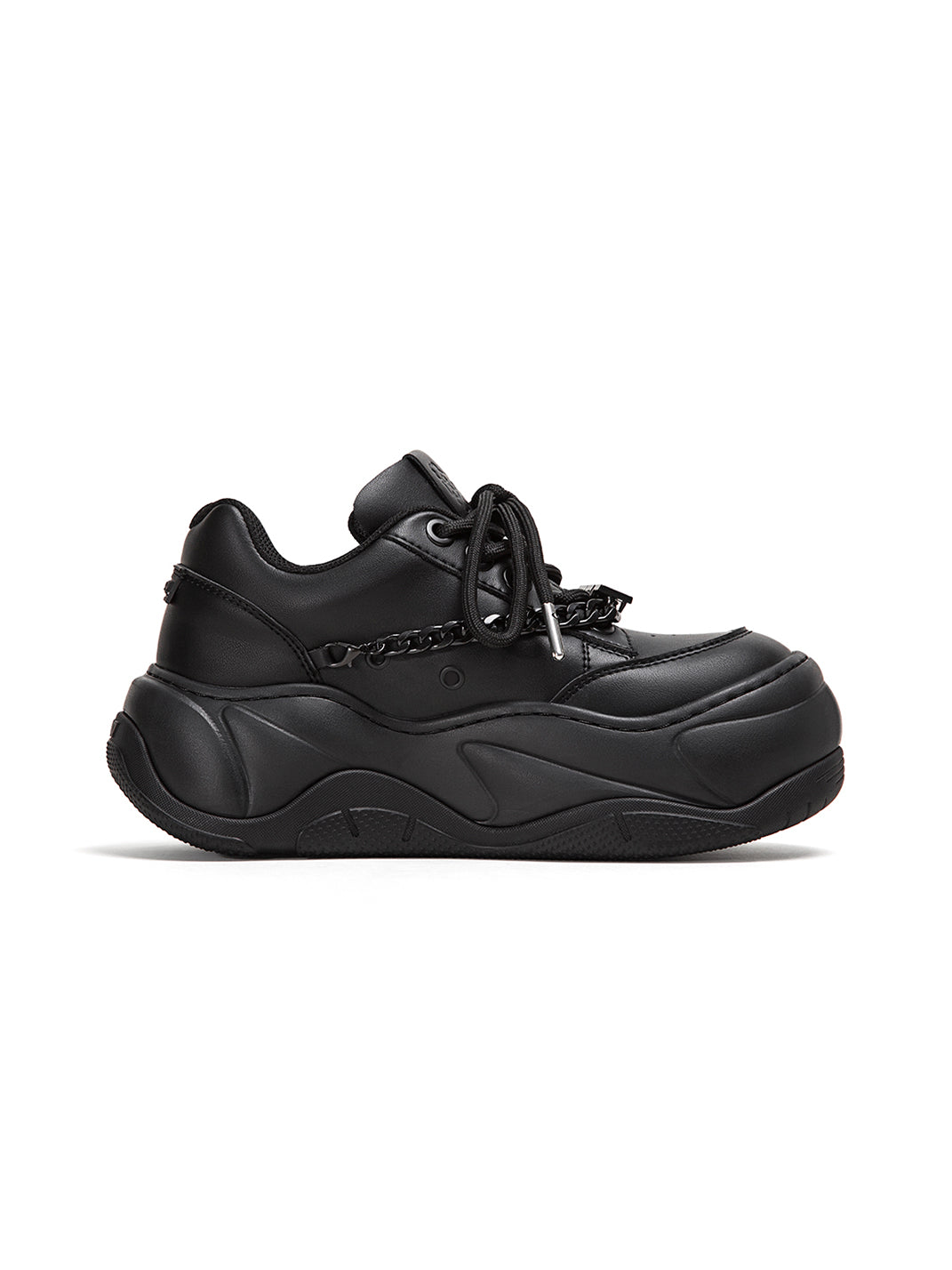 Black WiFi 2.0 Detachable Chain Chunky Sneakers