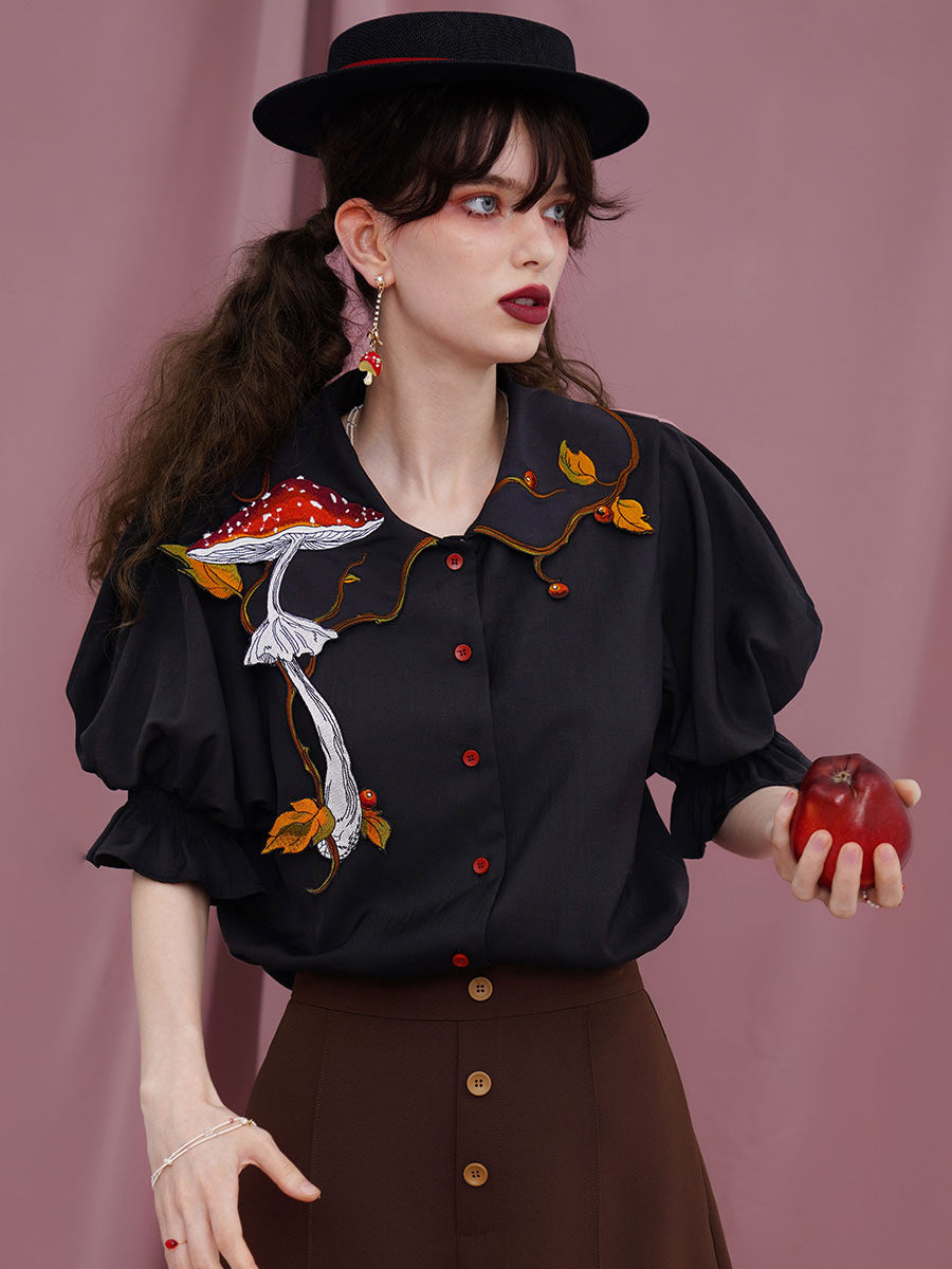 Magical Mushroom Meadow Blouse - chiclara