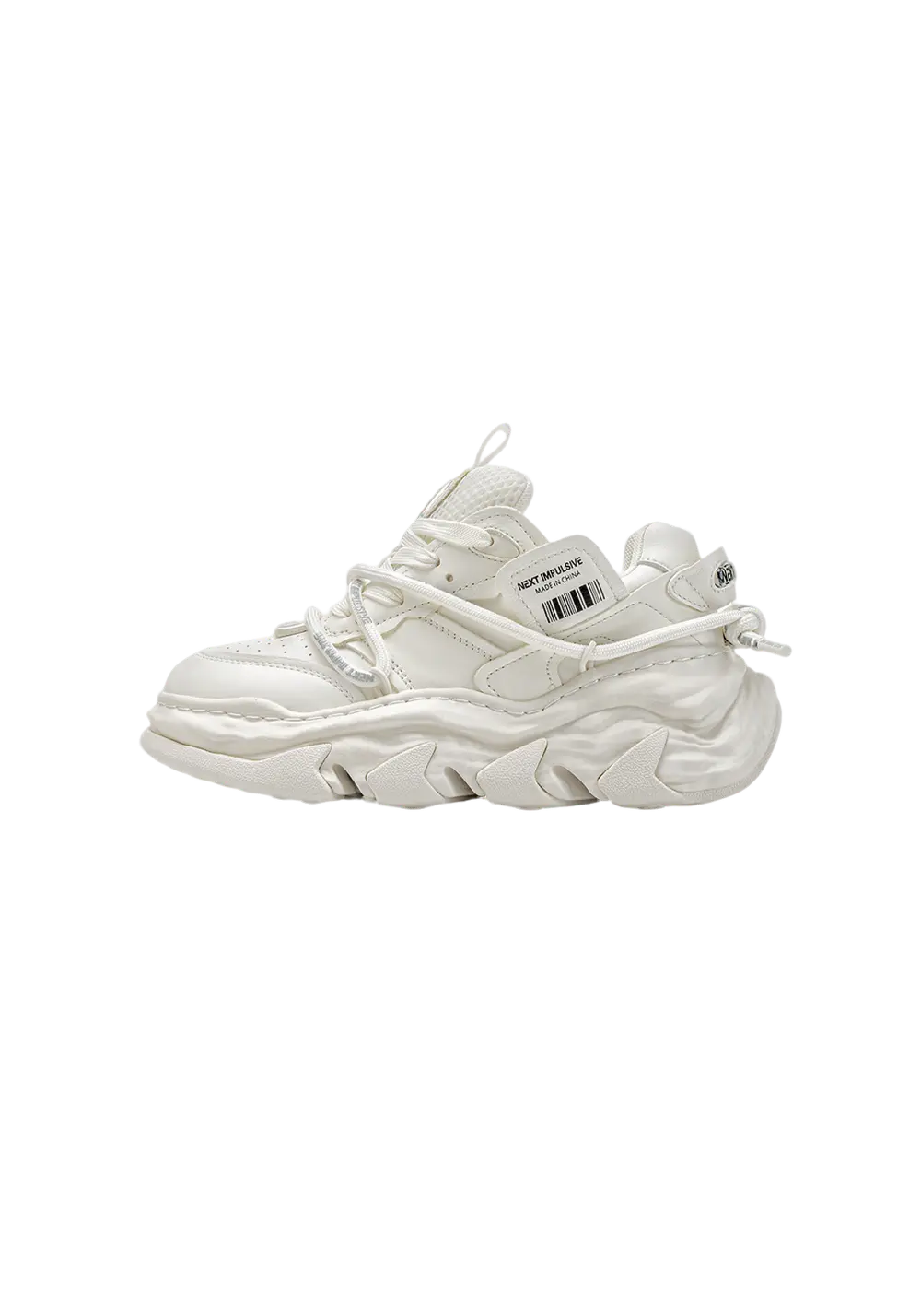 Black Dissolve Panel Platform Sneakers