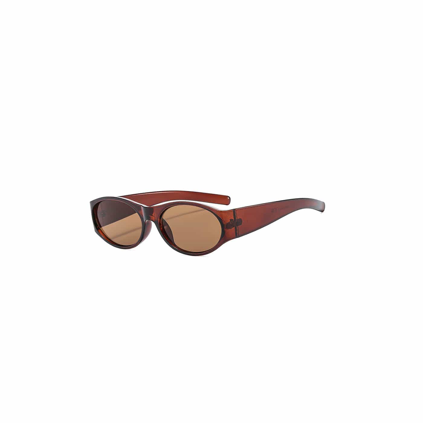 Wide-Temple Narrow Oval Sunglasses - view 2
