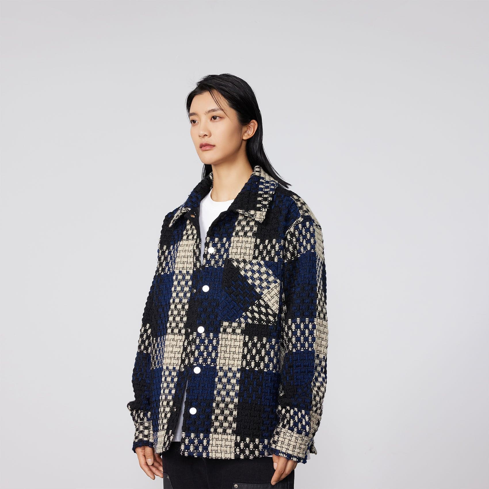 Patchwork Knit Jacket