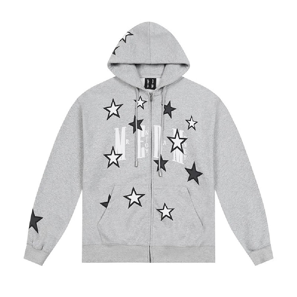 Hoodie with Embroidered Stars Logo - chiclara