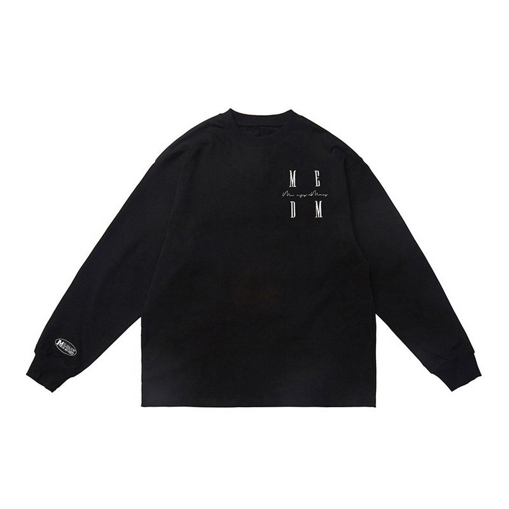 Basic Long Sleeve Tee with Logo - chiclara