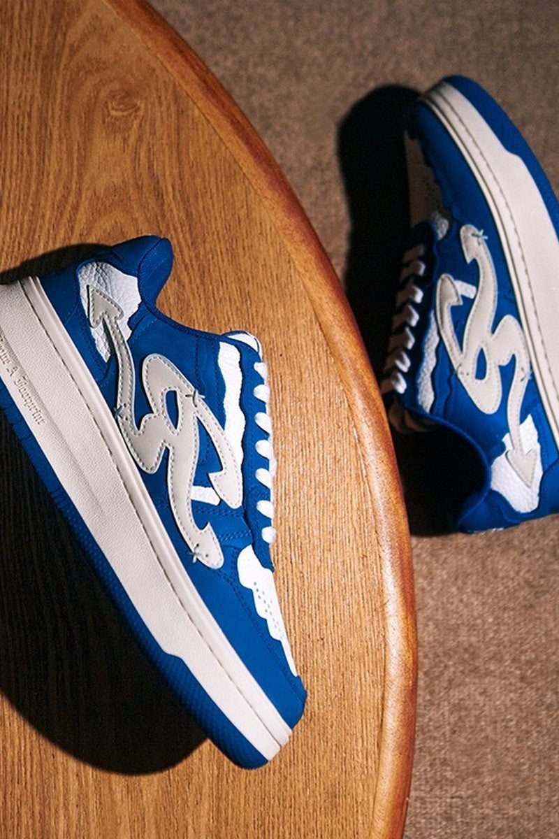 Lightning Platform Sneakers Blue White