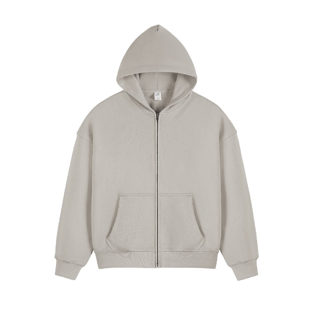 Zip-Up Hoodie in Heavy Weight Fabric - chiclara