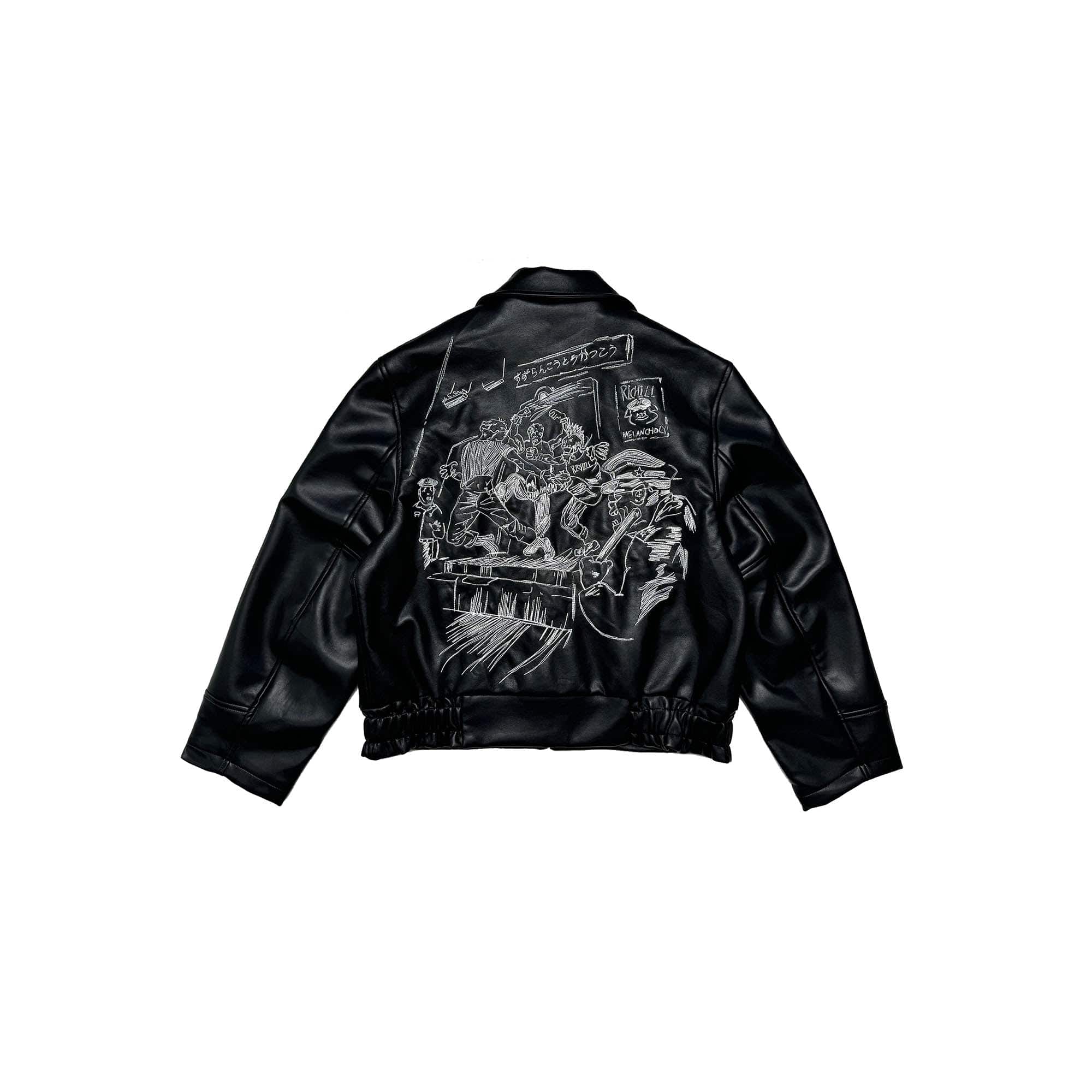 Black Leather Racing Jacket