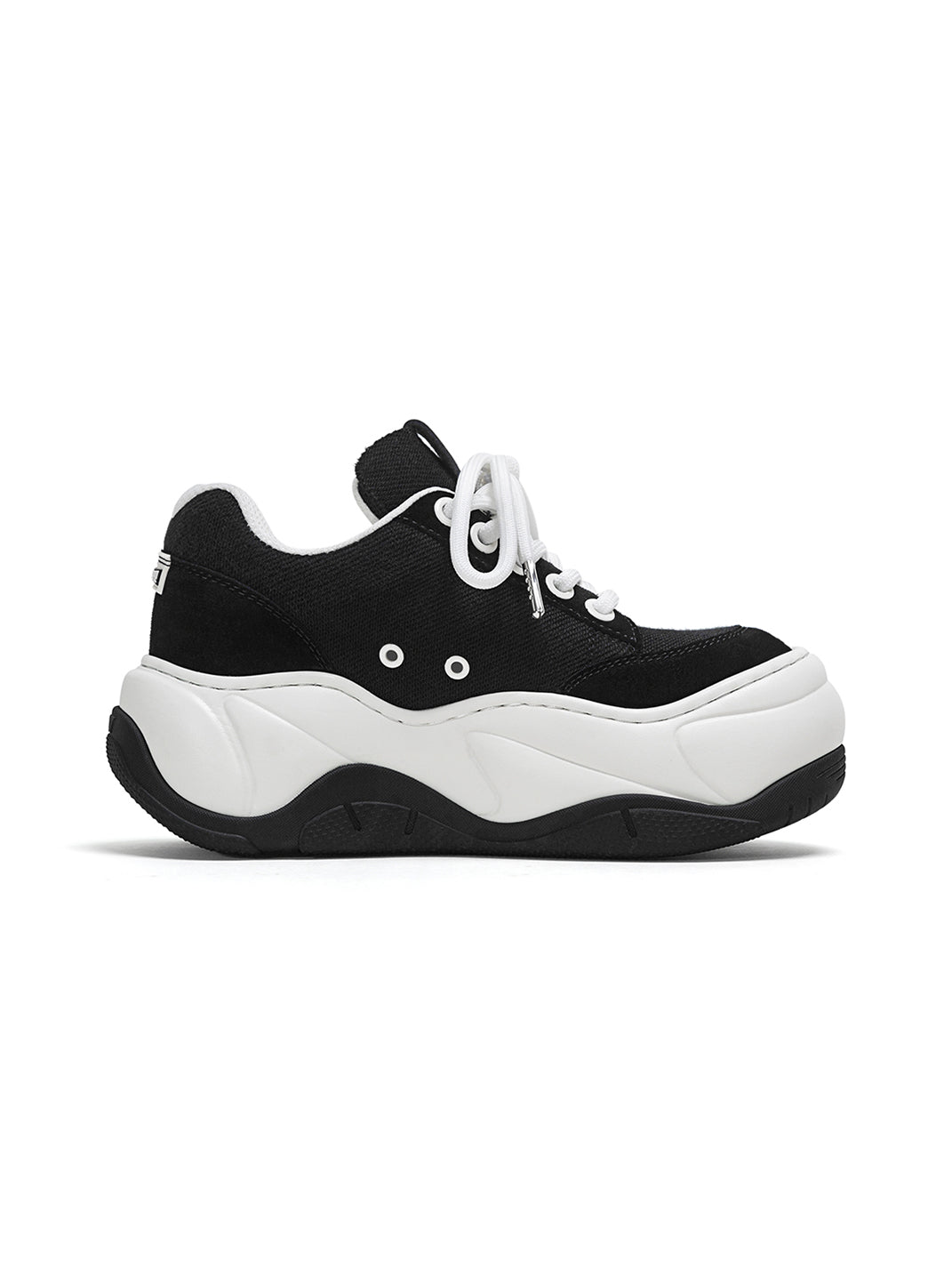 Black WiFi 2.0 Wave Canvas Platform Sneakers