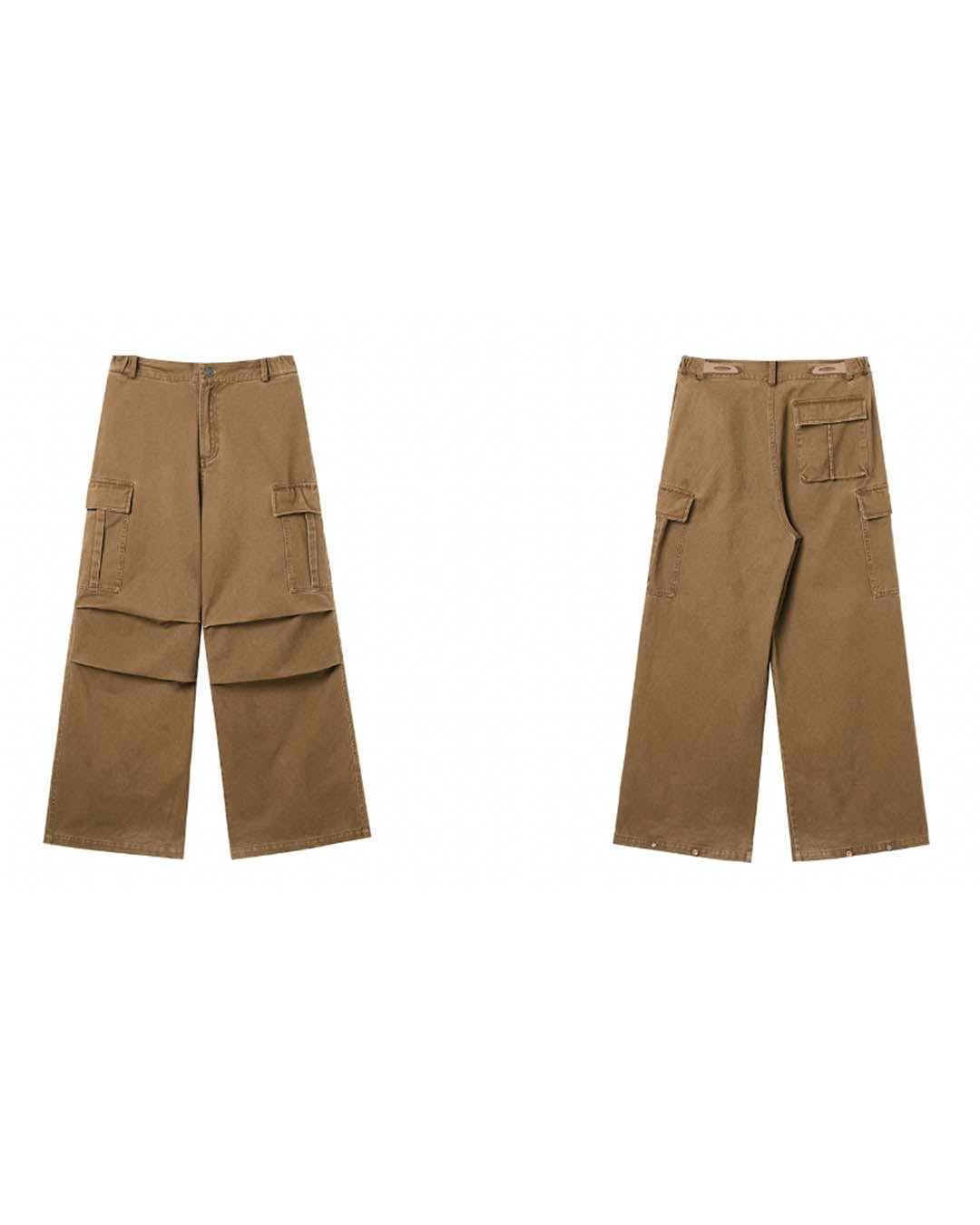 JHYQ Washed Pleated Work Baggy Cargo Pants | Face 3 Face