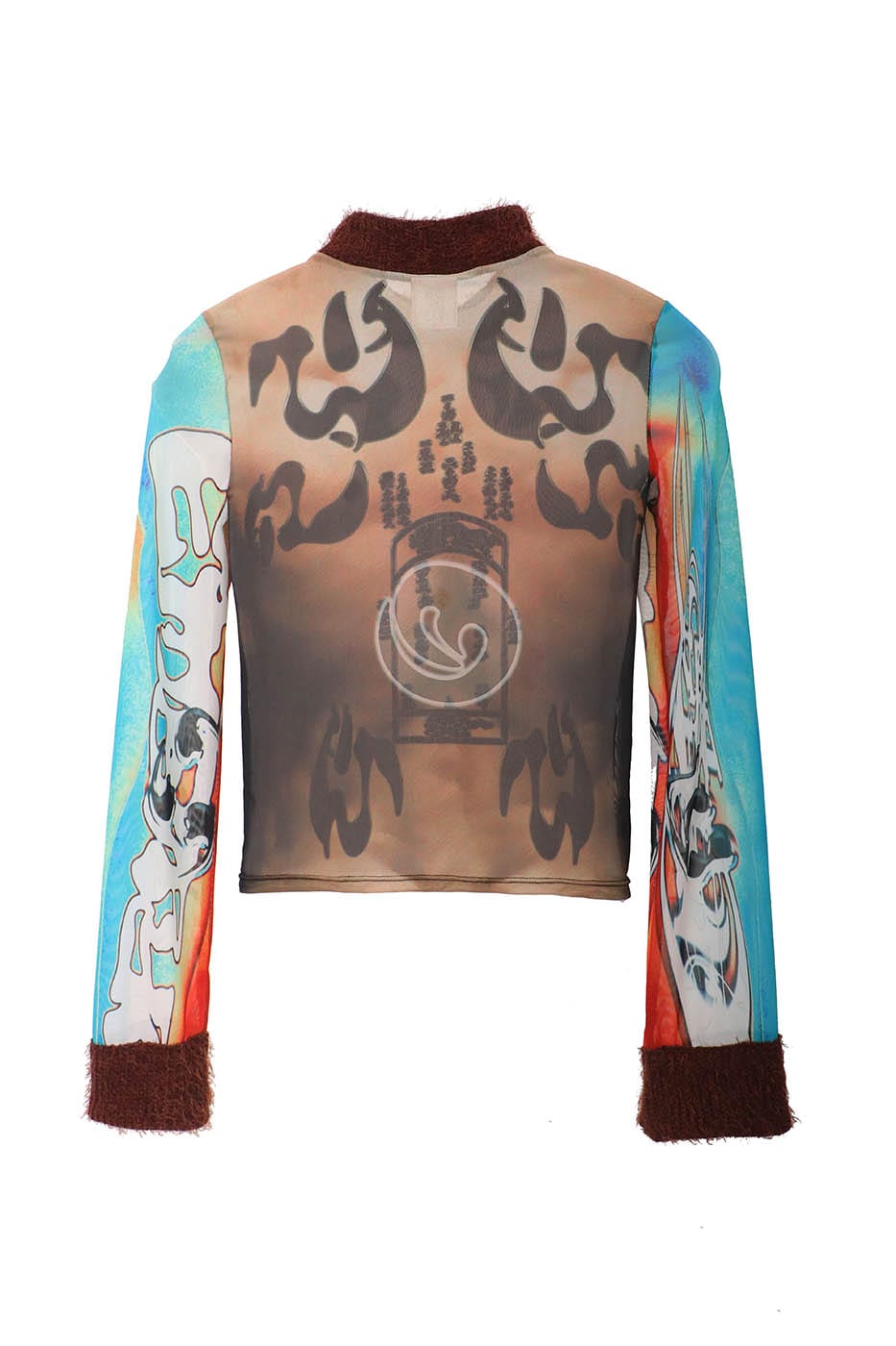 Tattoo Illusion Mesh Long Sleeve Top by EMBRYO | Chiclara