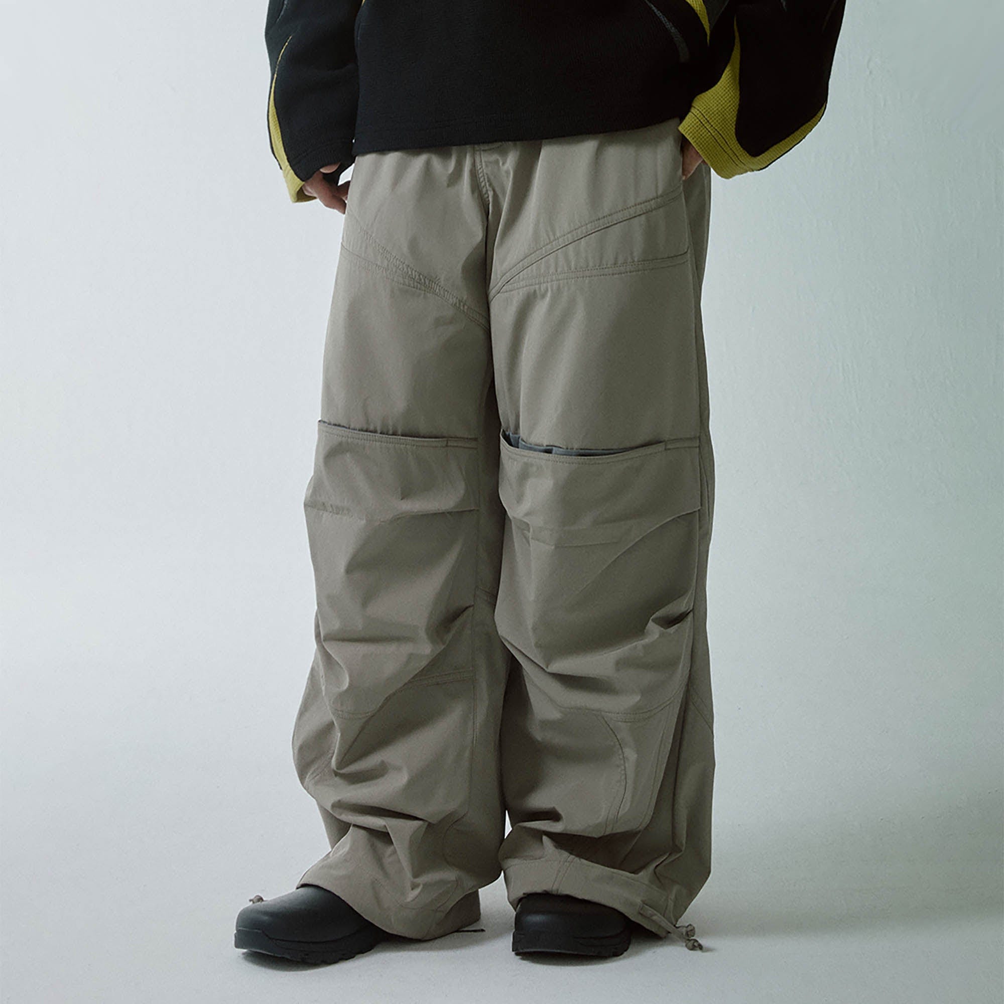 Wide-Leg Panel Utility Pants