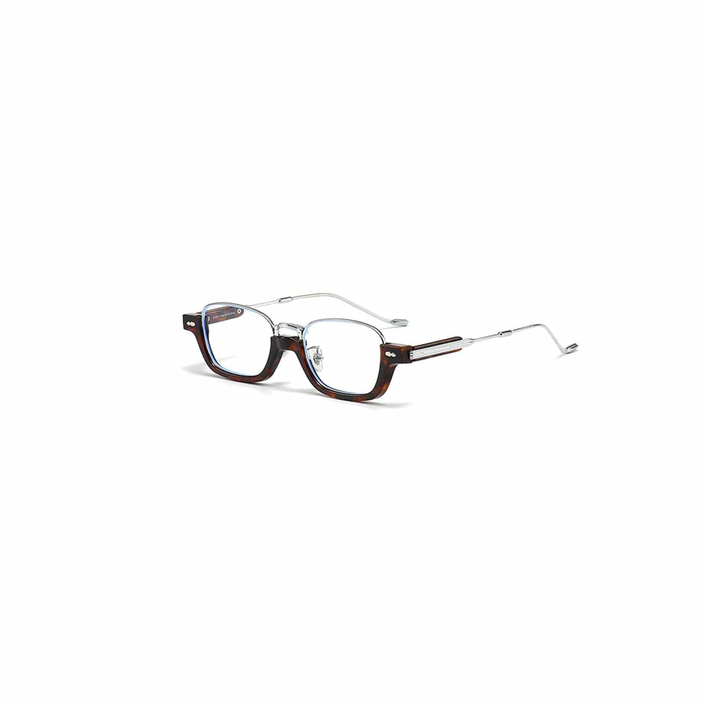 Square-Frame Glasses with Acetate Front