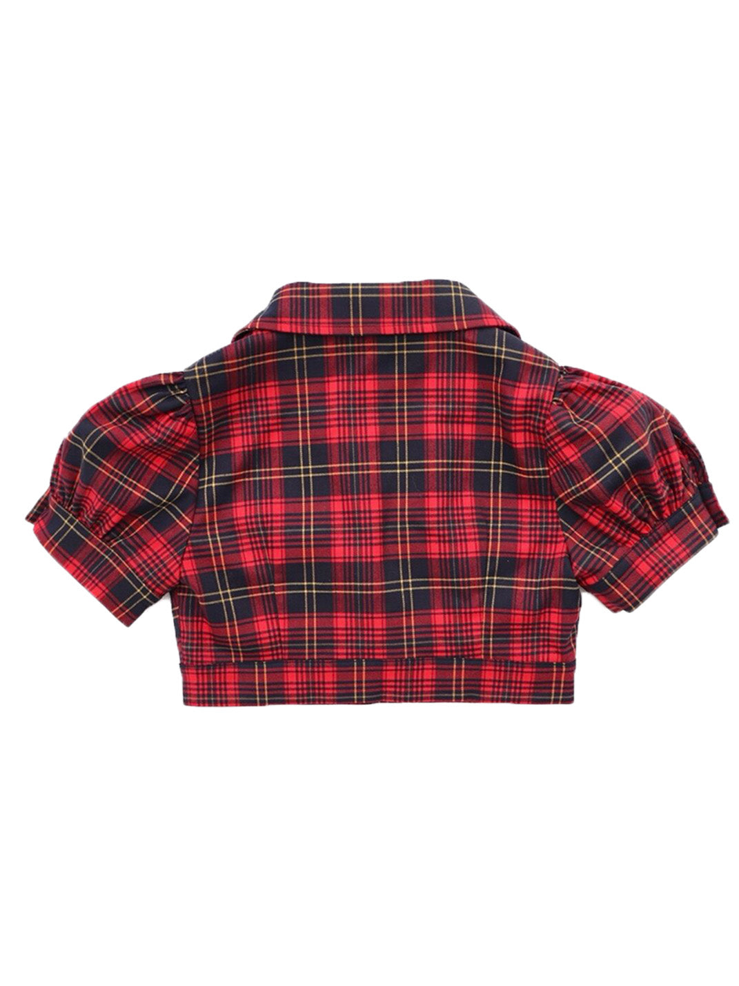 Cropped Red Plaid Cropped Shirt